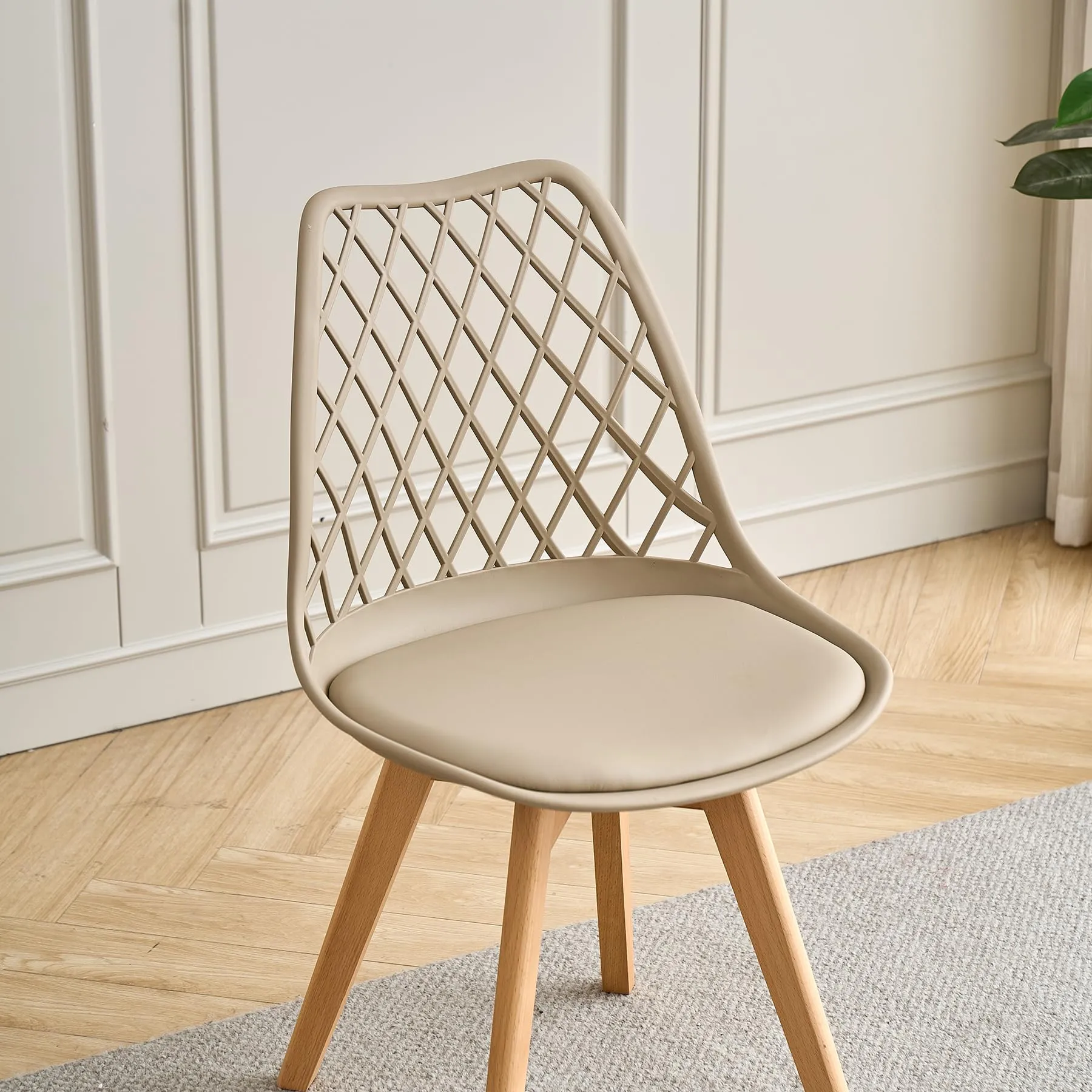 DEYARNA HOME Set di 6 Sedie da Pranzo Scandinave, Cachi - immagine 7
