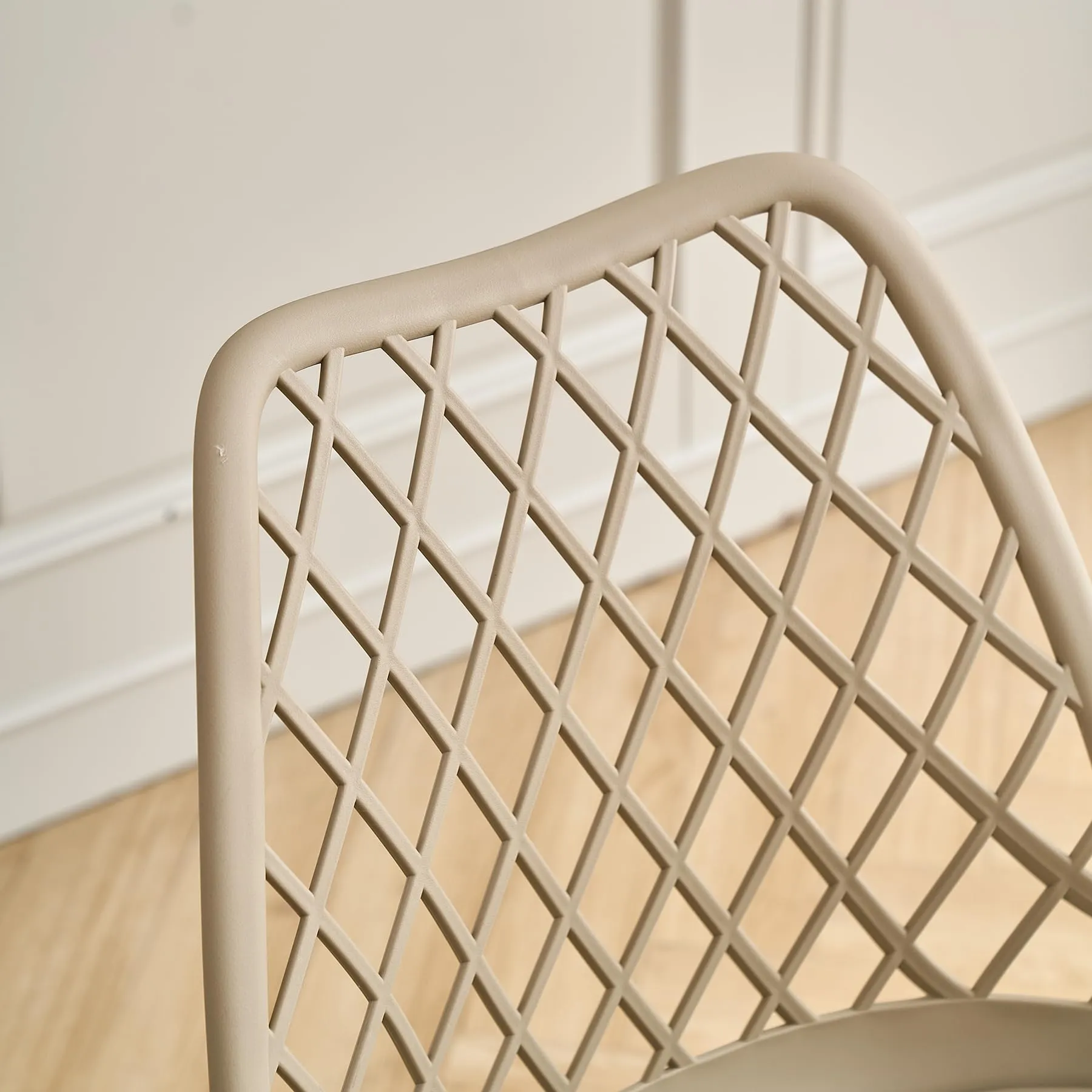 DEYARNA HOME Set di 8 Sedie da Pranzo Scandinave con Gambe in Legno, Cachi - immagine 7