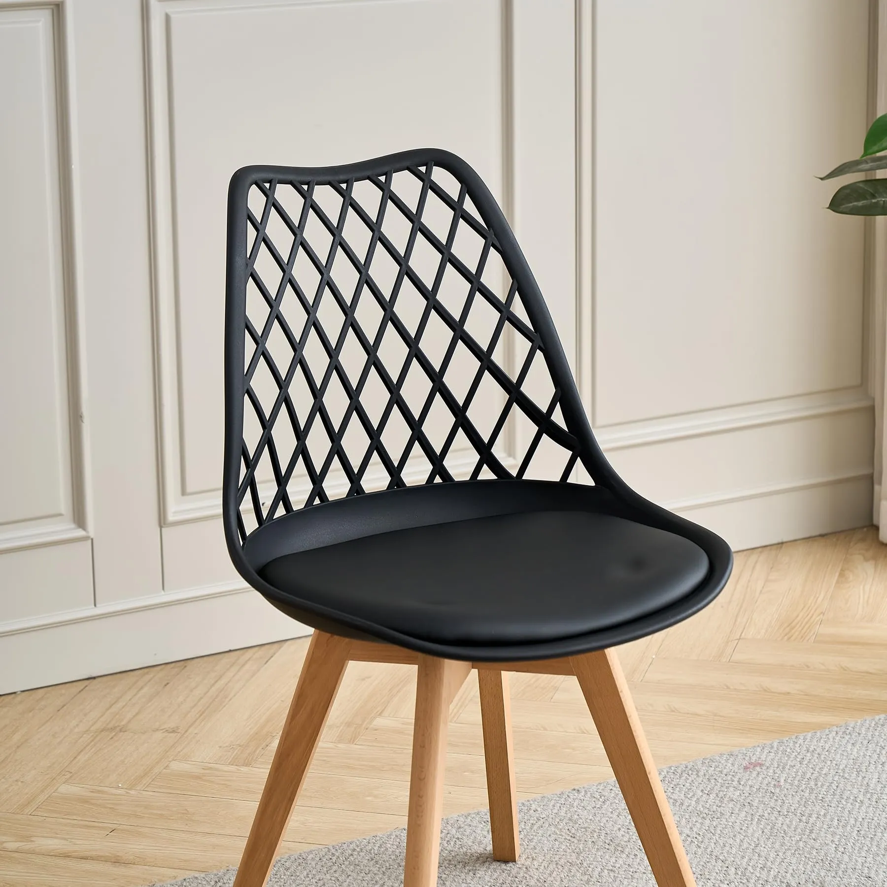 DEYARNA HOME Set di 6 Sedie da Pranzo Scandinave, Nero - immagine 5