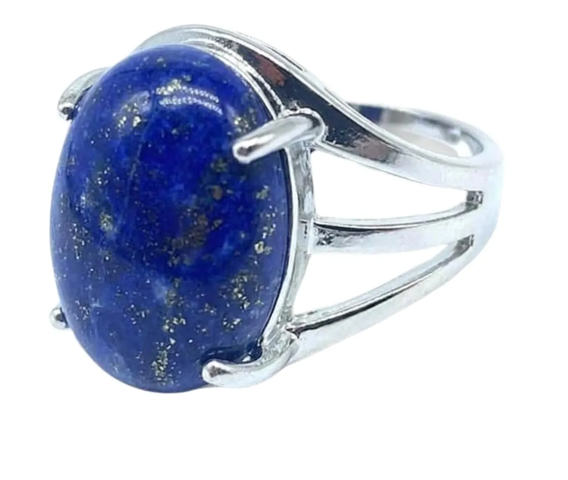 Generico Anello Regolabile in Lapislazuli in Pietra Dura Naturale - immagine 1