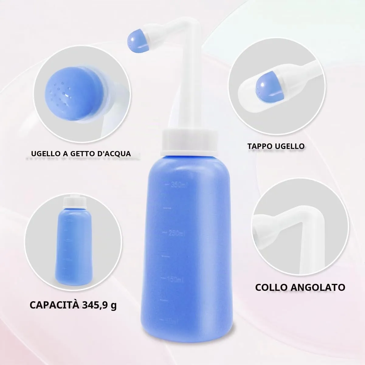Showvigor Bottiglia Perineale per Recupero Post Parto, 350 ml, Viola - immagine 3