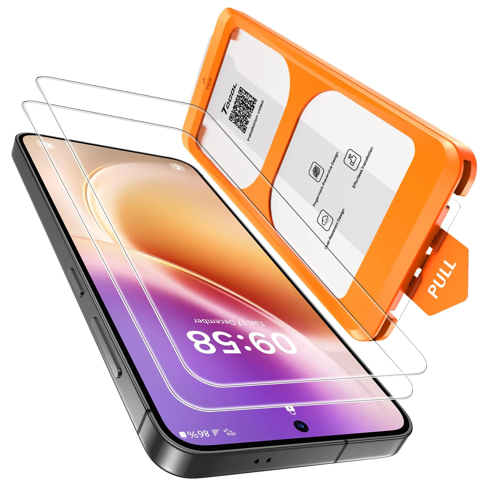TOCOL Pellicola Protettiva in Vetro Temperato 9H per Samsung Galaxy S24 FE 6.7 Pollici, 2 Pezzi - immagine 1