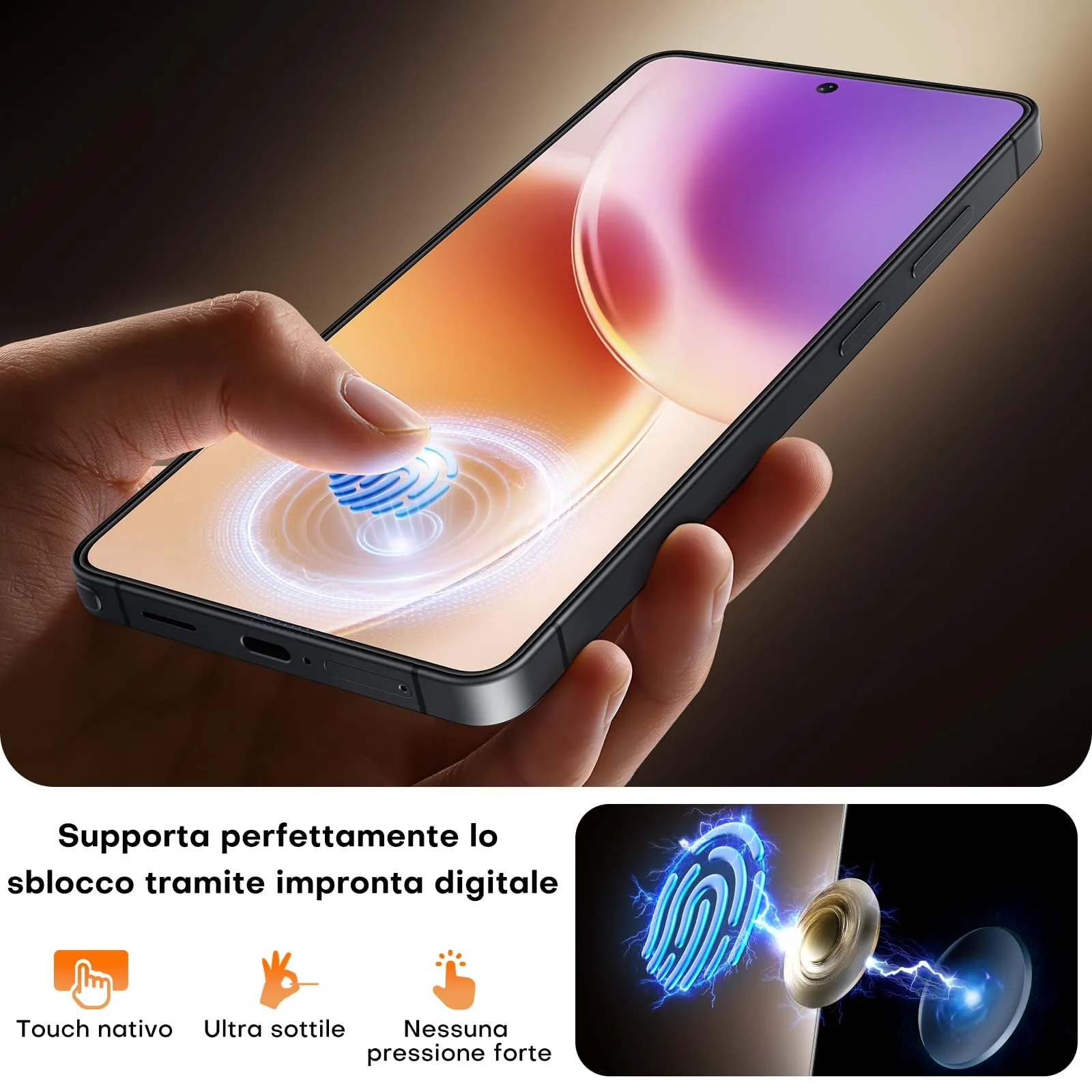 TOCOL Pellicola Protettiva in Vetro Temperato 9H per Samsung Galaxy S24 FE 6.7 Pollici, 2 Pezzi - immagine 2