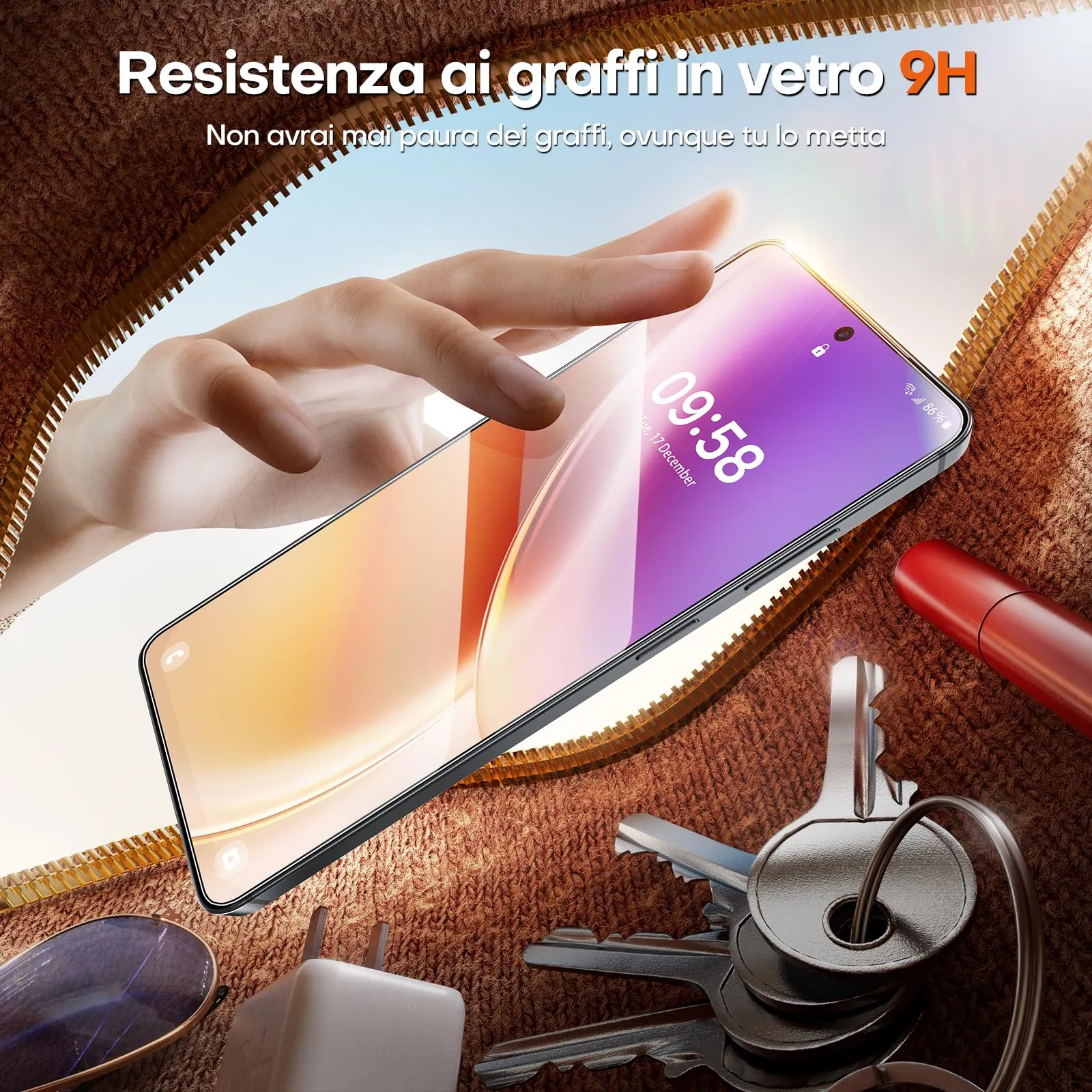 TOCOL Pellicola Protettiva in Vetro Temperato 9H per Samsung Galaxy S24 FE 6.7 Pollici, 2 Pezzi - immagine 4