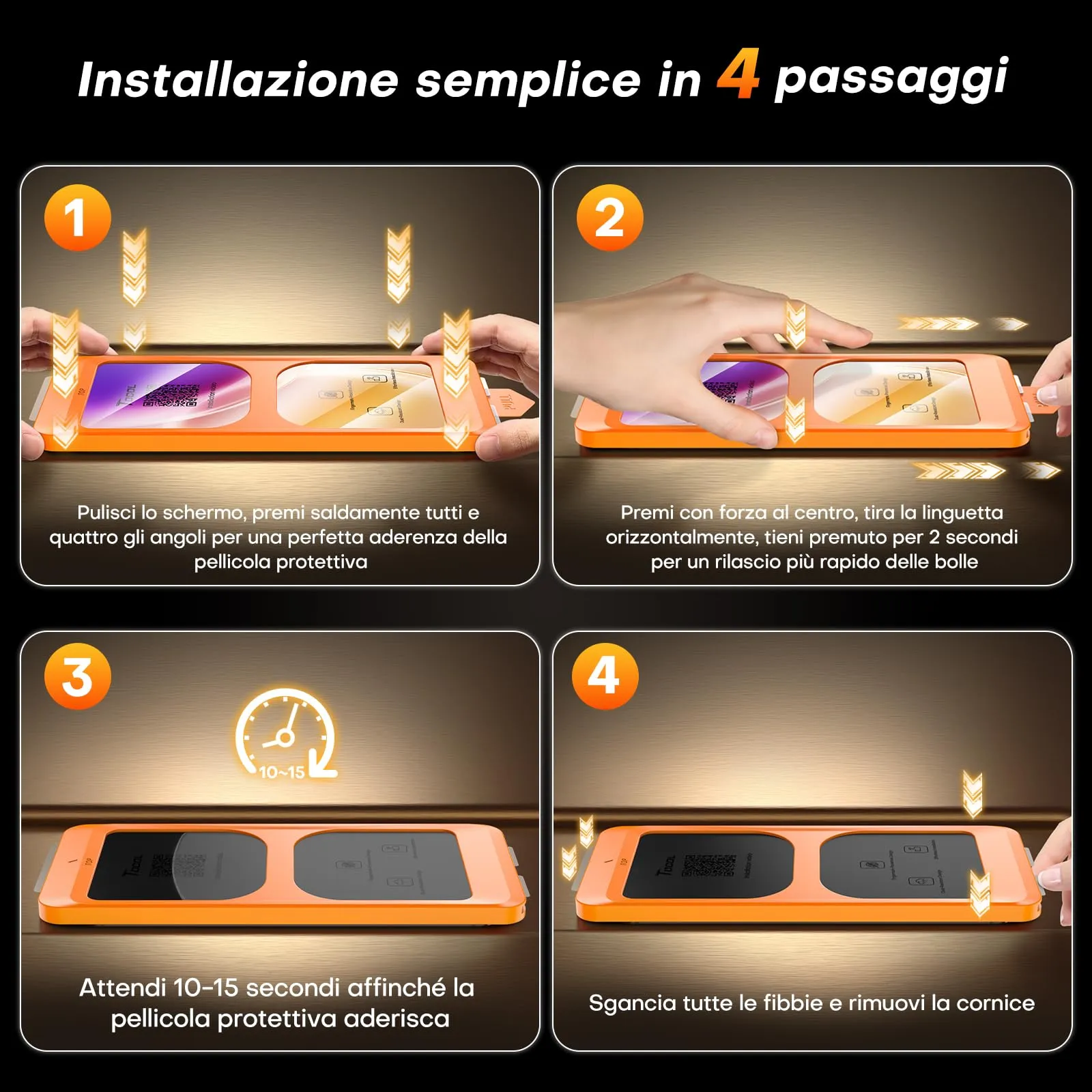 TOCOL Pellicola Protettiva in Vetro Temperato 9H per Samsung Galaxy S24 FE 6.7 Pollici, 2 Pezzi - immagine 6