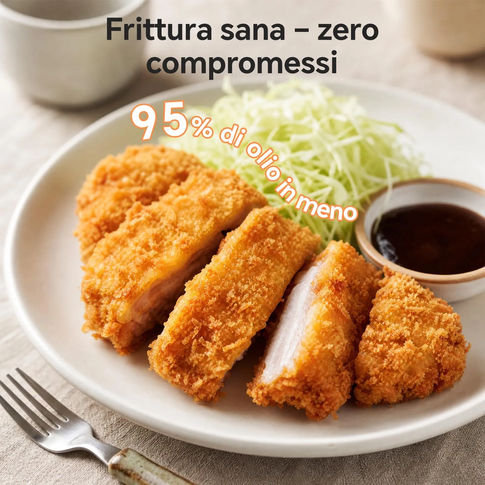 Emphsism Friggitrice ad Aria 12 Litri XXL, 2600W, Doppio Cestello, 13-in-1 con Schermo Touch e Finestra con Luce Interna - immagine 7