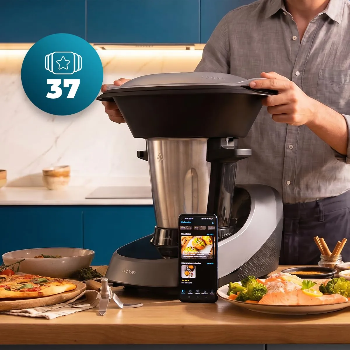 Cecotec Mambo 11090 Daily Robot da Cucina Multifunzione, 3,3 Litri, 37 Funzioni, App Mambo, Bilancia e Caraffa in Acciaio Inox - immagine 2