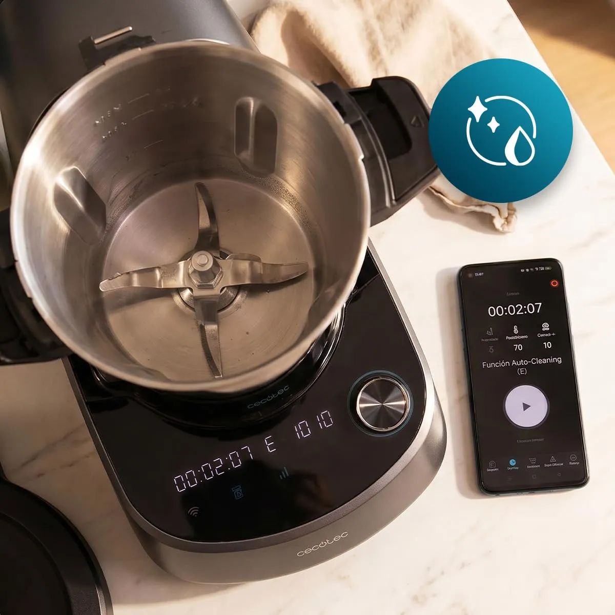 Cecotec Mambo 11090 Daily Robot da Cucina Multifunzione, 3,3 Litri, 37 Funzioni, App Mambo, Bilancia e Caraffa in Acciaio Inox - immagine 8