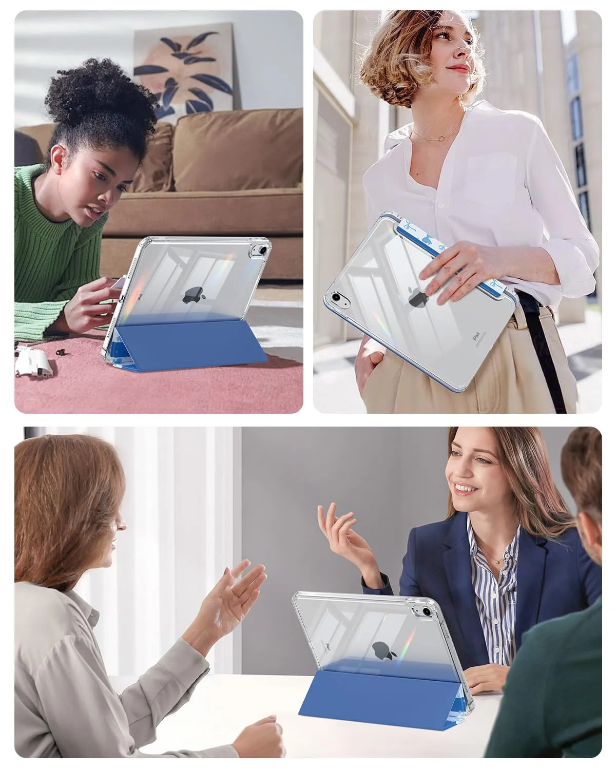 MoKo Cover for iPad 11th Gen 11" (2025) and 10th Gen 10.9" (2022), Fiocco Blu - immagine 9
