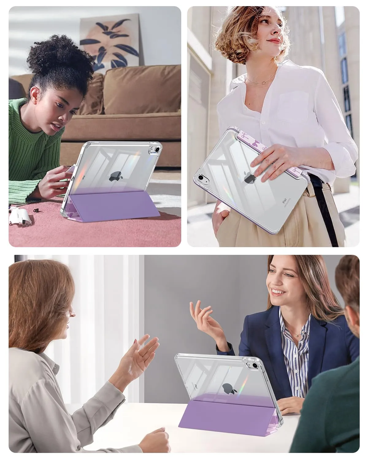 MoKo Cover per iPad 11 Gen 11" (2025) e iPad 10 Gen 10.9" (2022), Fiocco Viola - immagine 9