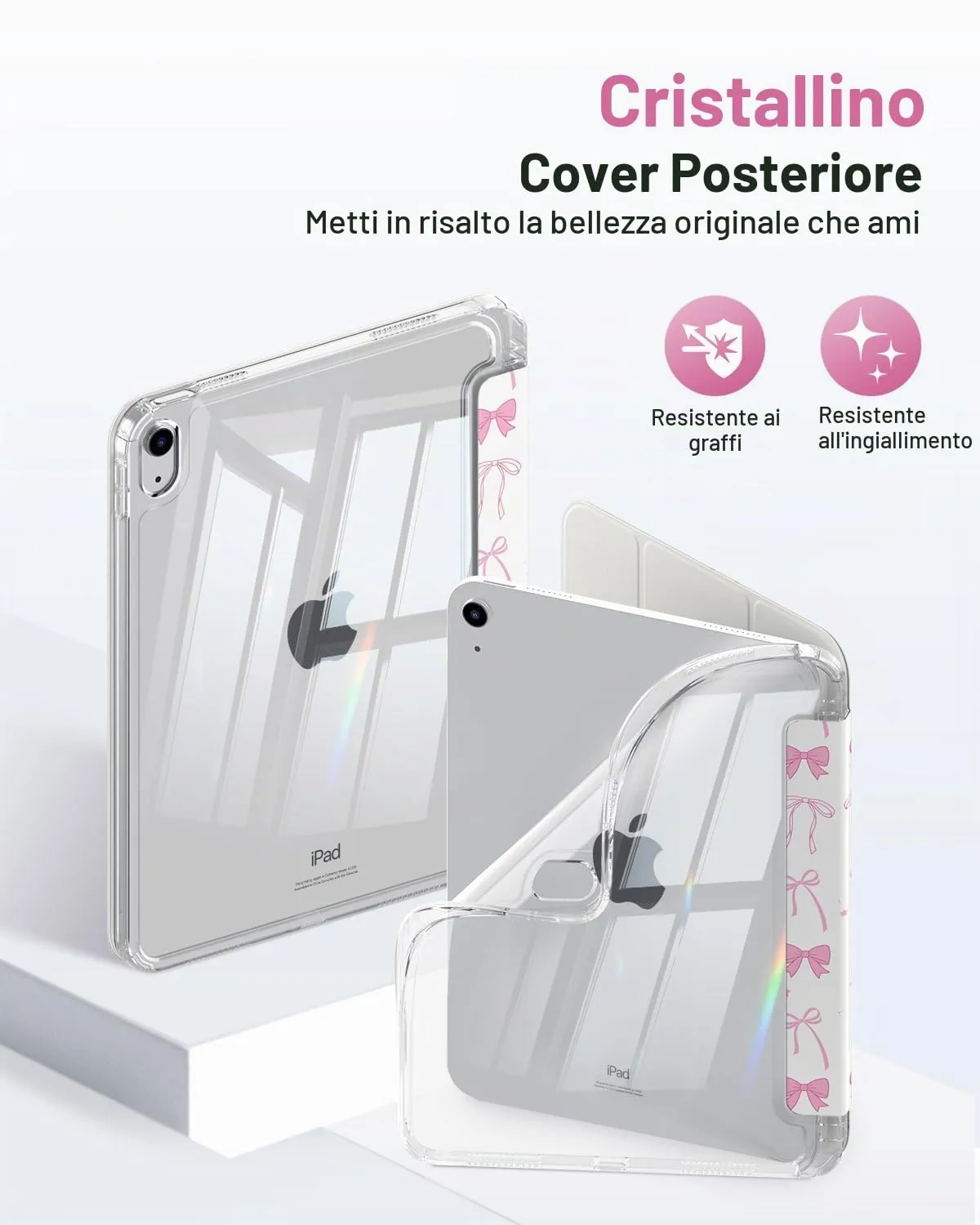 MoKo Custodia per iPad 11ª Gen 11" e iPad 10ª Gen 10.9", Stella Bianca - immagine 3