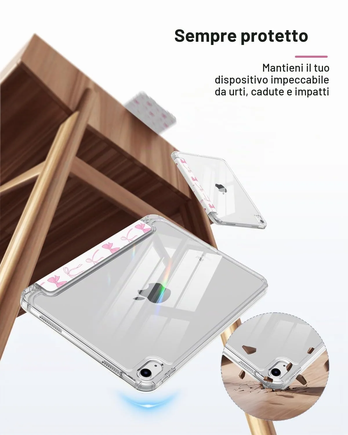 MoKo Custodia per iPad 11ª Gen 11" e iPad 10ª Gen 10.9", Stella Bianca - immagine 4