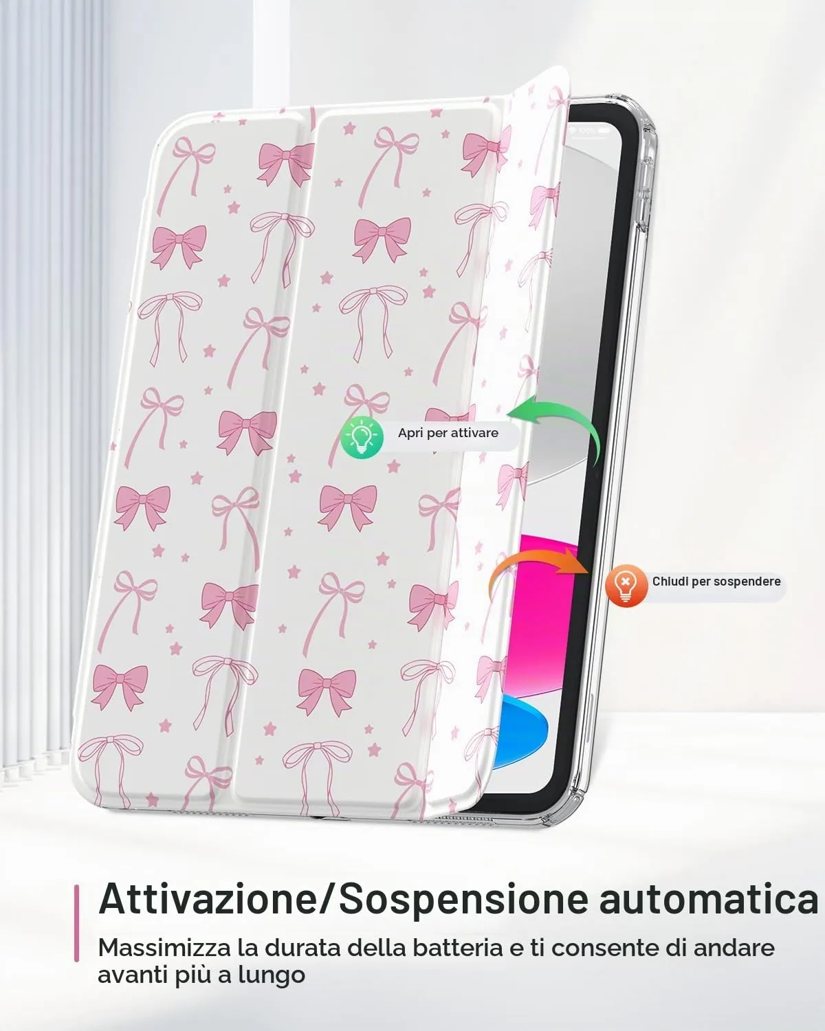 MoKo Custodia per iPad 11ª Gen 11" e iPad 10ª Gen 10.9", Stella Bianca - immagine 7