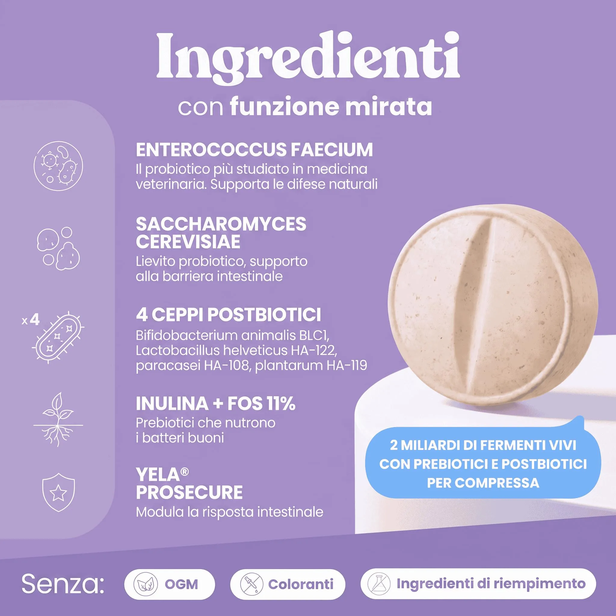 Bau Probiotici e Fermenti Lattici per Cani, Supporto Gastrointestinale e Digestivo, 120 capsule - immagine 5