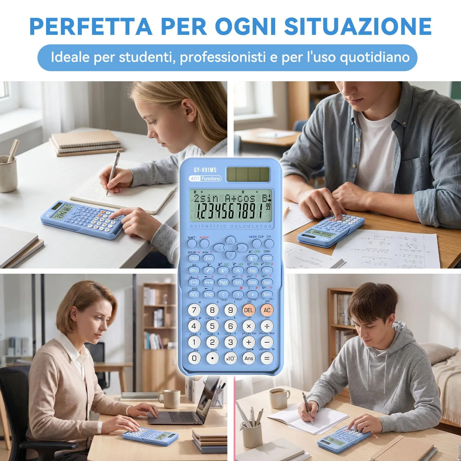 NEWYES AC0401 Calcolatrice Scientifica con 401 Funzioni e Display LCD a 2 Righe - immagine 6
