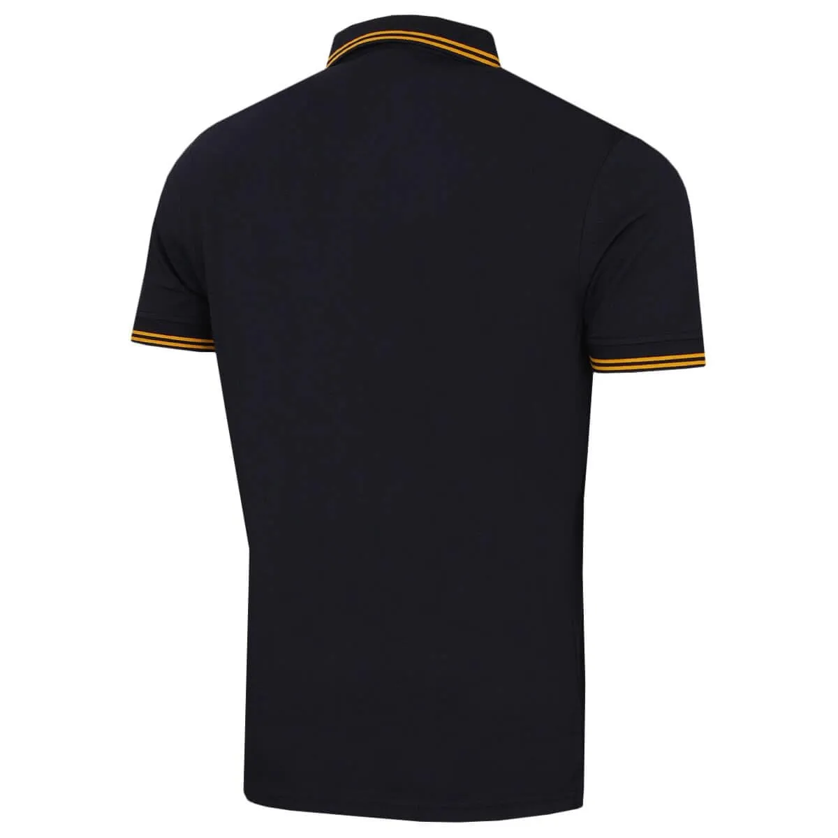 Calvin Klein Polo da Uomo con Profili a Contrasto - Blu Navy/Oro - XL - immagine 3