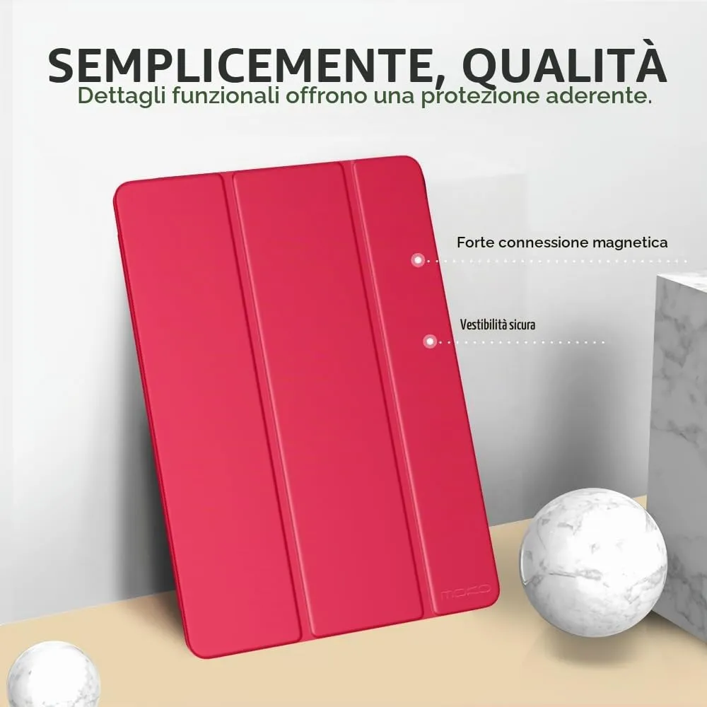 MoKo Cover for iPad 9th/8th/7th Gen 10.2", Vino Red - immagine 3
