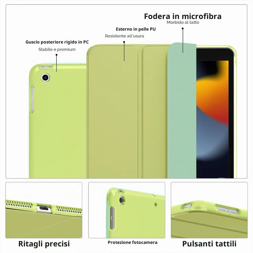 MoKo Cover per iPad 9a/8a/7a Gen 10,2", Verde Felce Selvatica - immagine 4