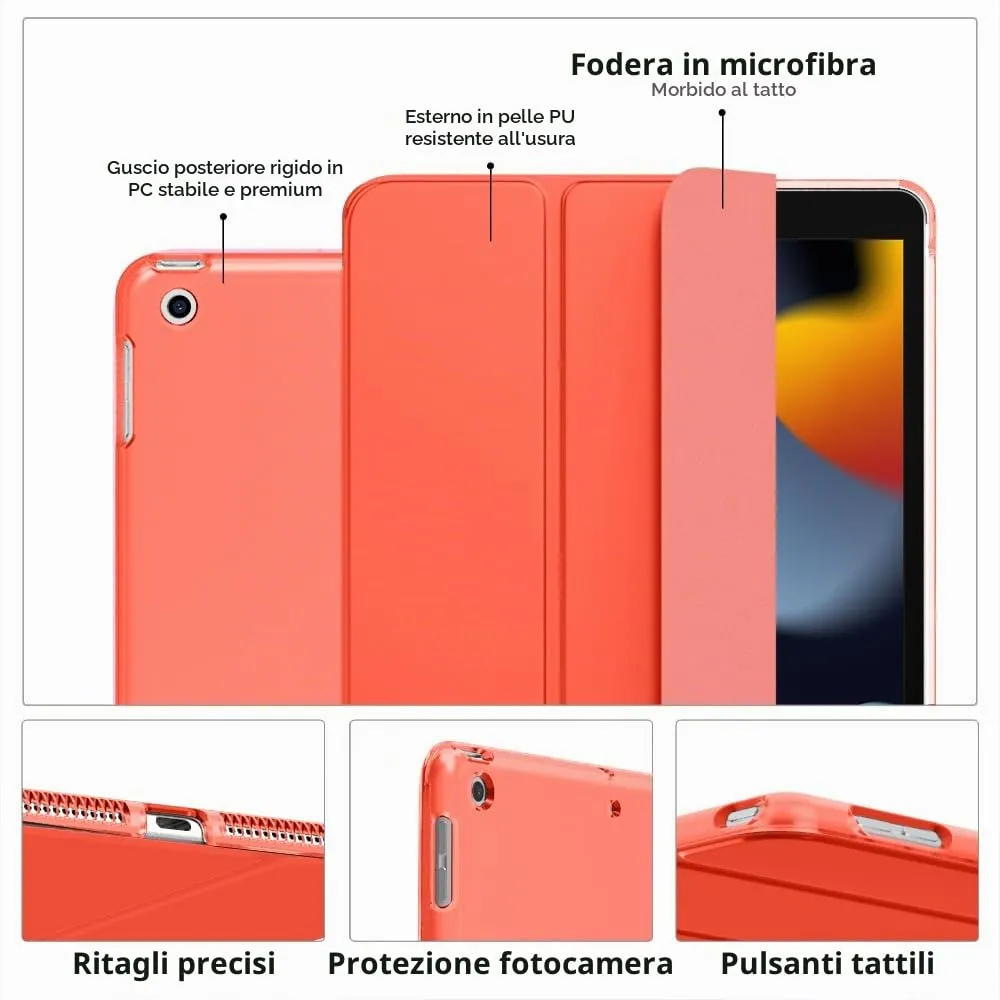 MoKo Cover for iPad 9th/8th/7th Gen 10.2", Guava Brillante - immagine 4