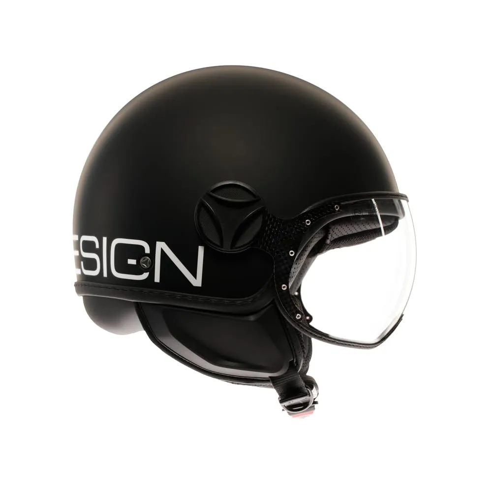 MOMODESIGN FGTR Classic E2206 Jet Helmet, Nero/Bianco opaco, M - immagine 3