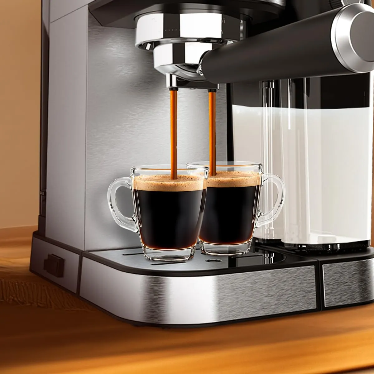 Cecotec Power Espresso 20 Cream Macchina da Caffè Semiautomatica, 1350W, 20 Bar, Thermoblock, Serbatoio Latte 700ml, Serbatoio Acqua 1L, Sistema Force Aroma - immagine 9