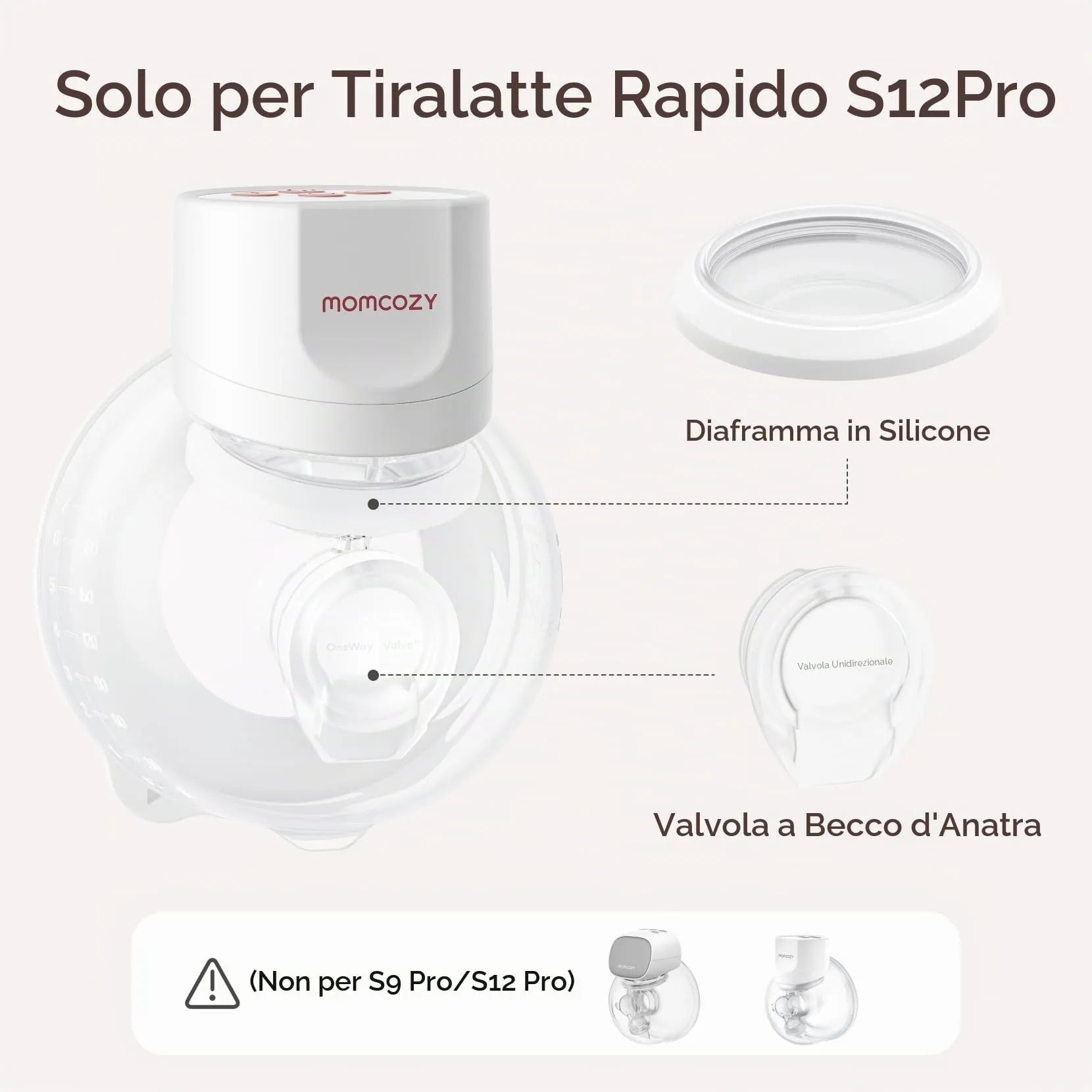 Momcozy S12Pro Valvole a becco d'anatra e membrana in silicone - immagine 5