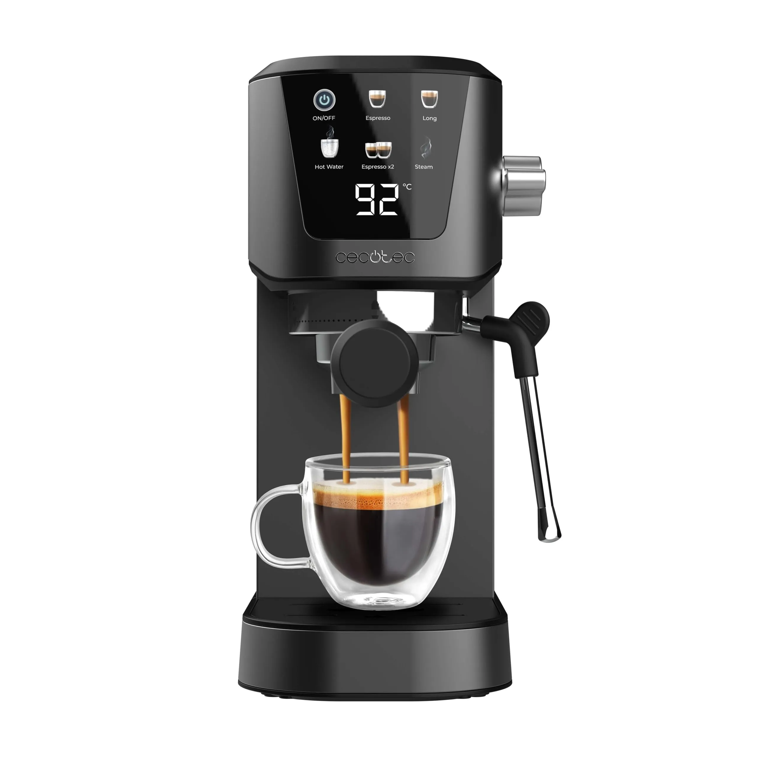 Cecotec Cafelizzia 20 Touch Macchina da Caffè Espresso e Cappuccino, 1350W, 20 Bar, Schermo Tattile, Serbatoio Acqua 1L, Thermoblock - immagine 1