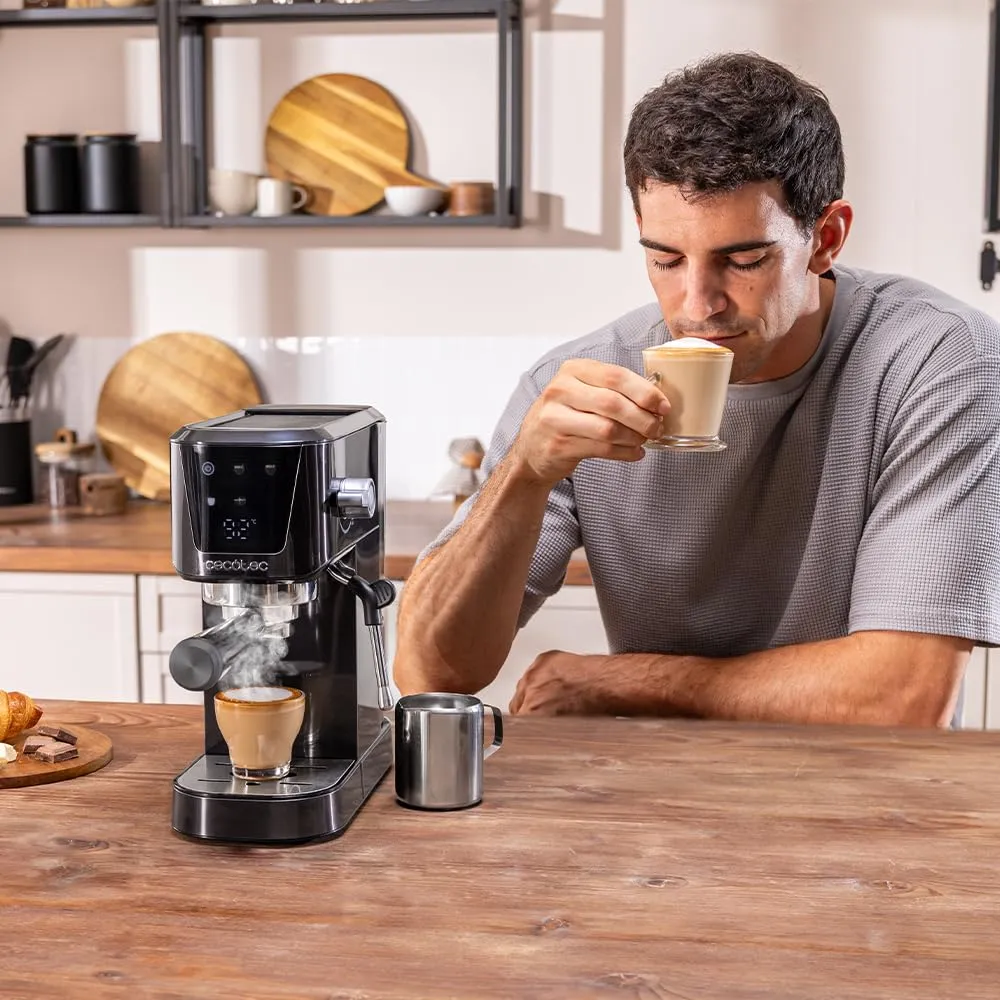 Cecotec Cafelizzia 20 Touch Macchina da Caffè Espresso e Cappuccino, 1350W, 20 Bar, Schermo Tattile, Serbatoio Acqua 1L, Thermoblock - immagine 5