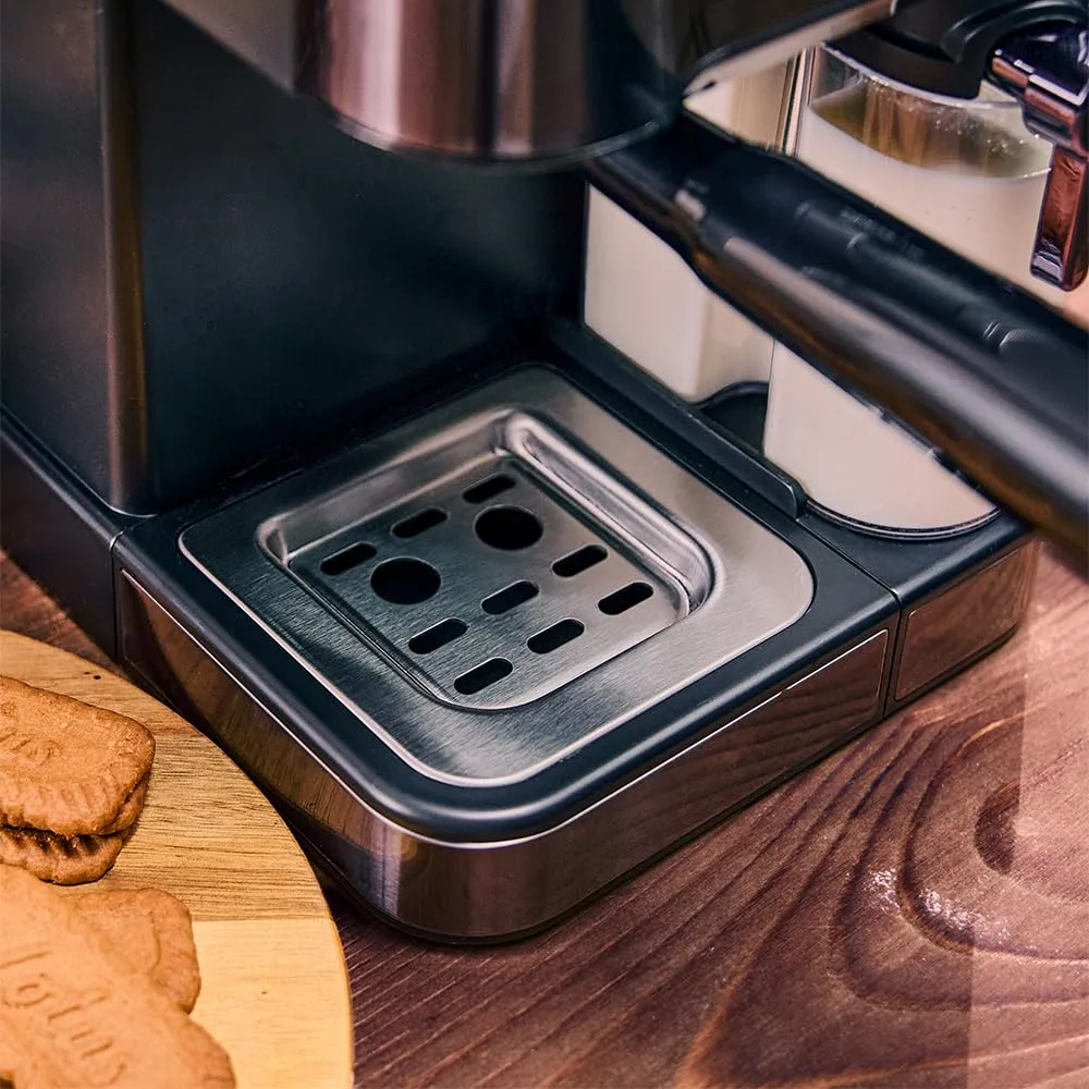 Cecotec Power Espresso 20 Macchina da Caffè Espresso Semiautomatica ColdBrew, 1350W, 20 Bar, Schermo Tattile, Serbatoio Acqua 1,5L, Serbatoio Latte 500ml, Scaldatazza, Doppio Braccio - immagine 10