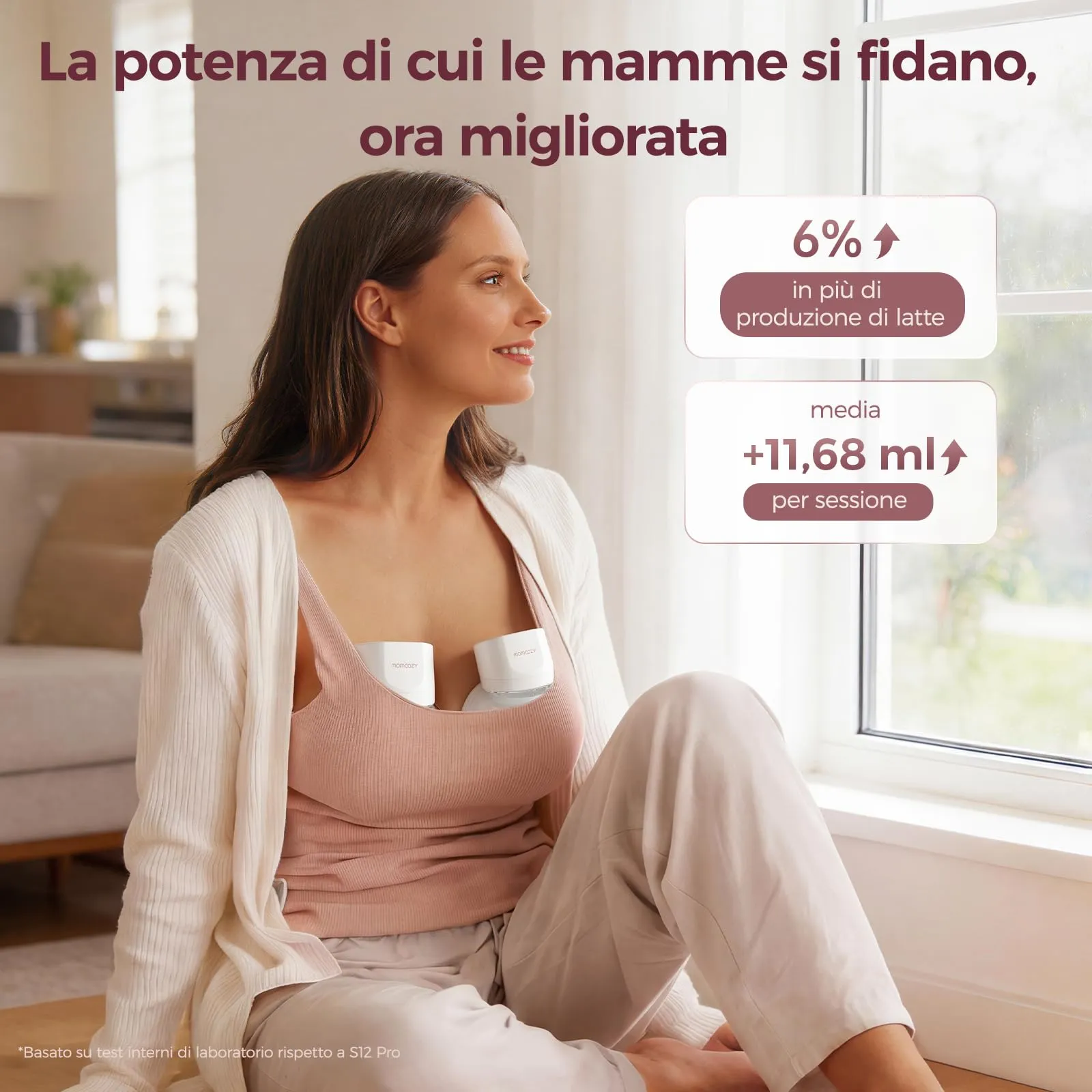 Momcozy S12 Pro Tiralatte Elettrico Indossabile Mani Libere 24mm - immagine 4