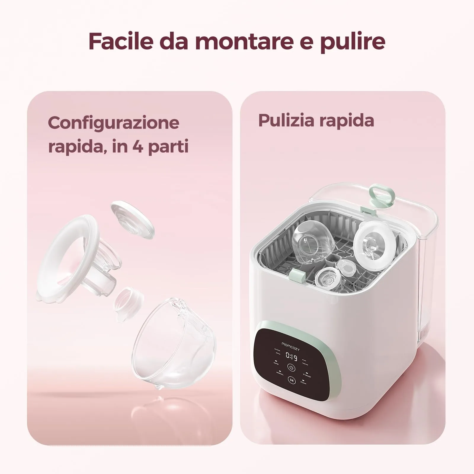 Momcozy S12 Pro Tiralatte Elettrico Indossabile Mani Libere 24mm - immagine 5