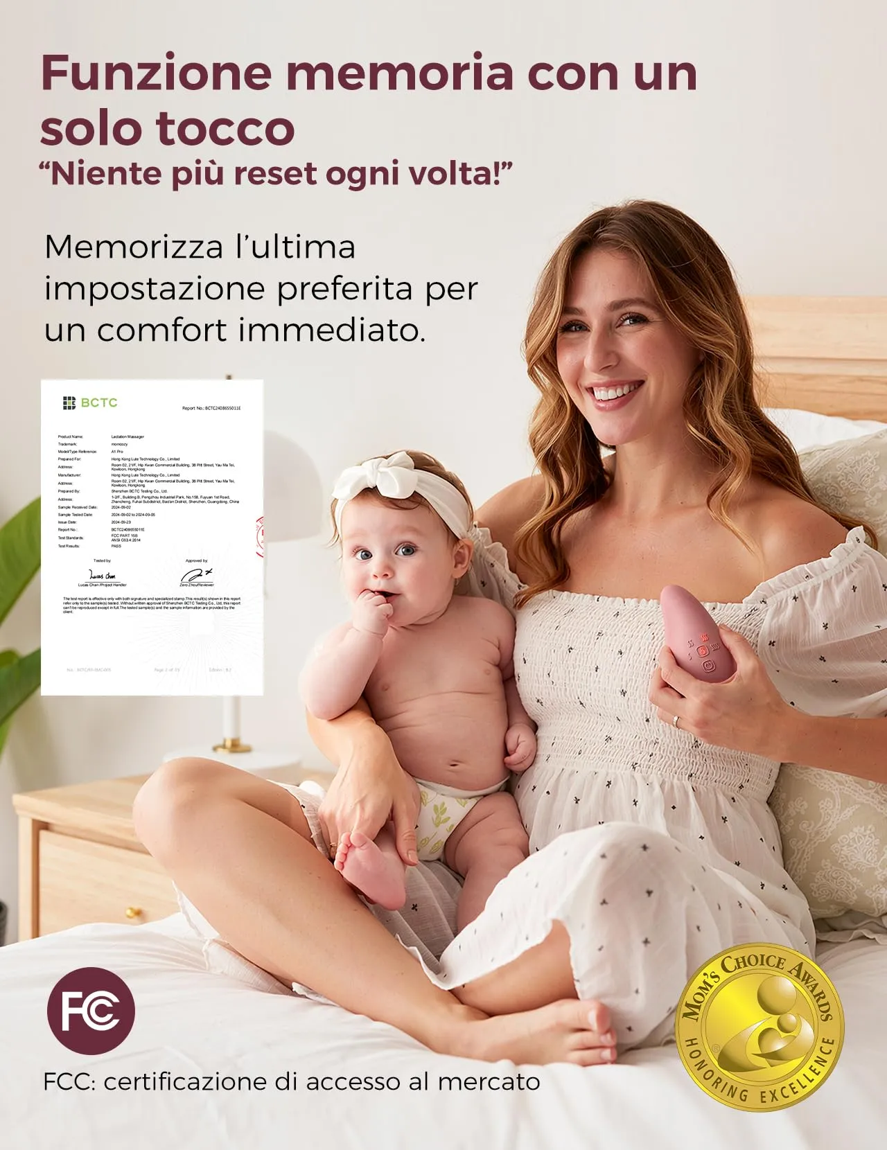 Momcozy Massaggiatore Allattamento A1 Pro con Riscaldamento e Vibrazione - immagine 4