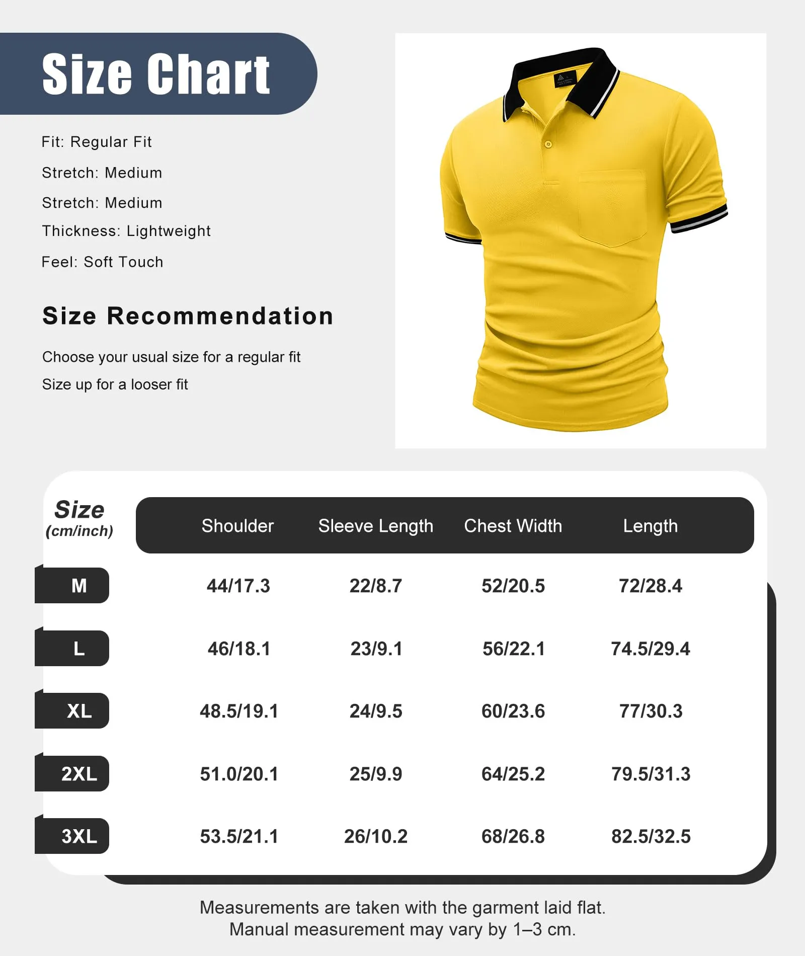ZITY Polo Uomo Manica Corta Traspirante Giallo Scuro XL - immagine 6