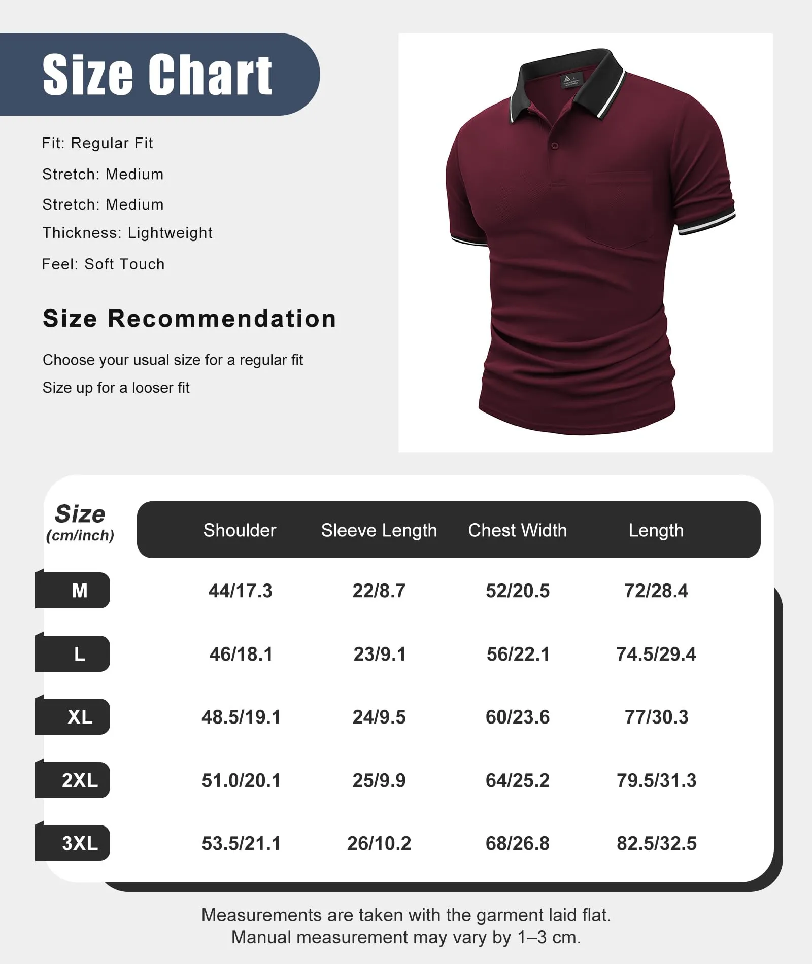 ZITY Polo Uomo Manica Corta Traspirante Borgogna XL - immagine 6