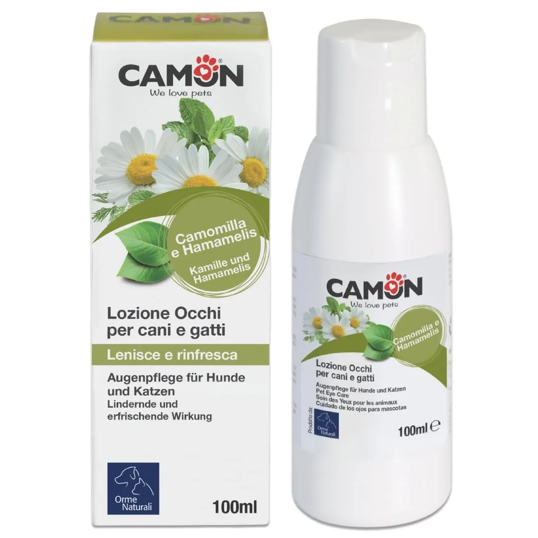 Camon Lozione Naturale per Pulizia Occhi Cane e Gatto, 100ml - immagine 1