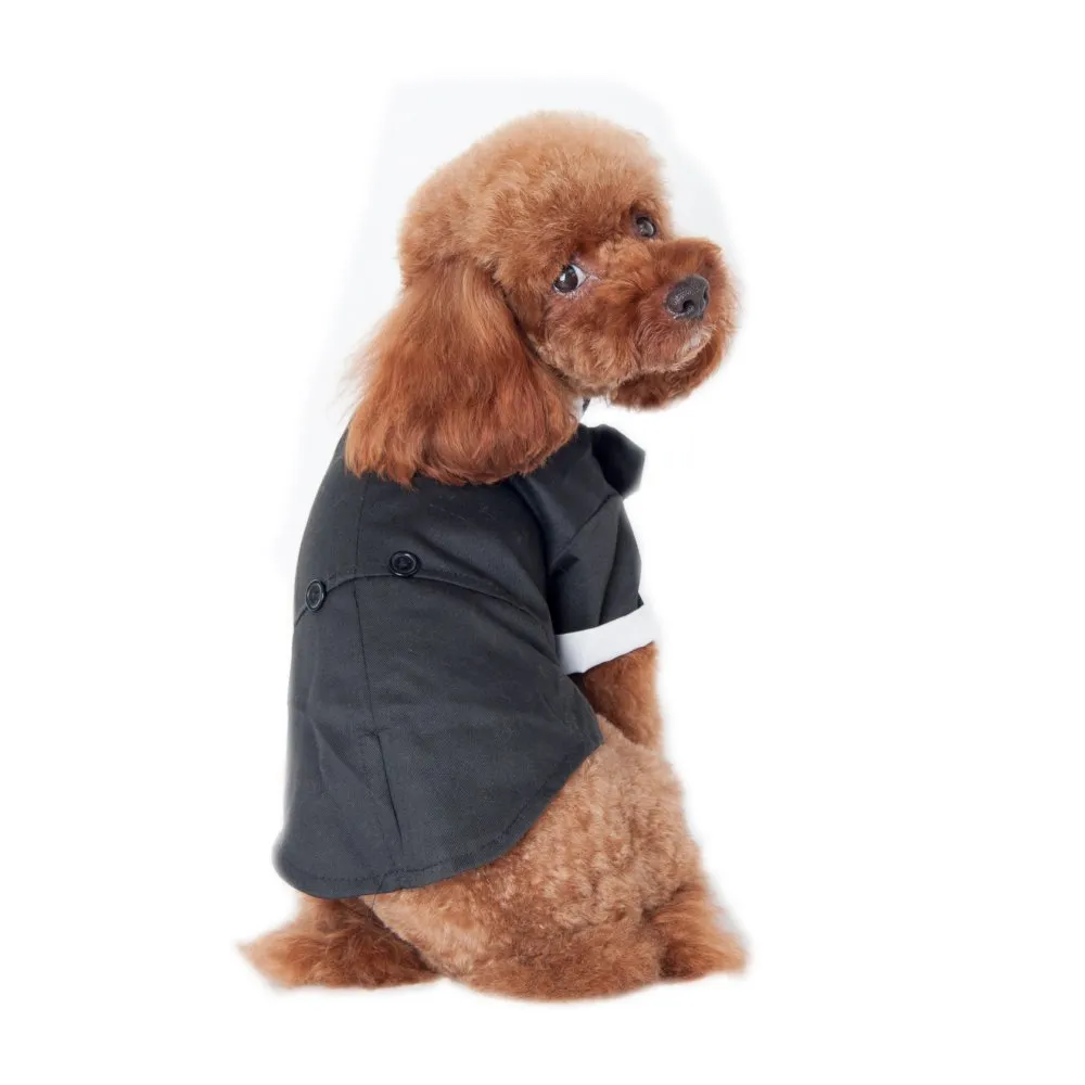 Keysui Pet Dog Business Suit Suspenders, Brown, XL - immagine 3