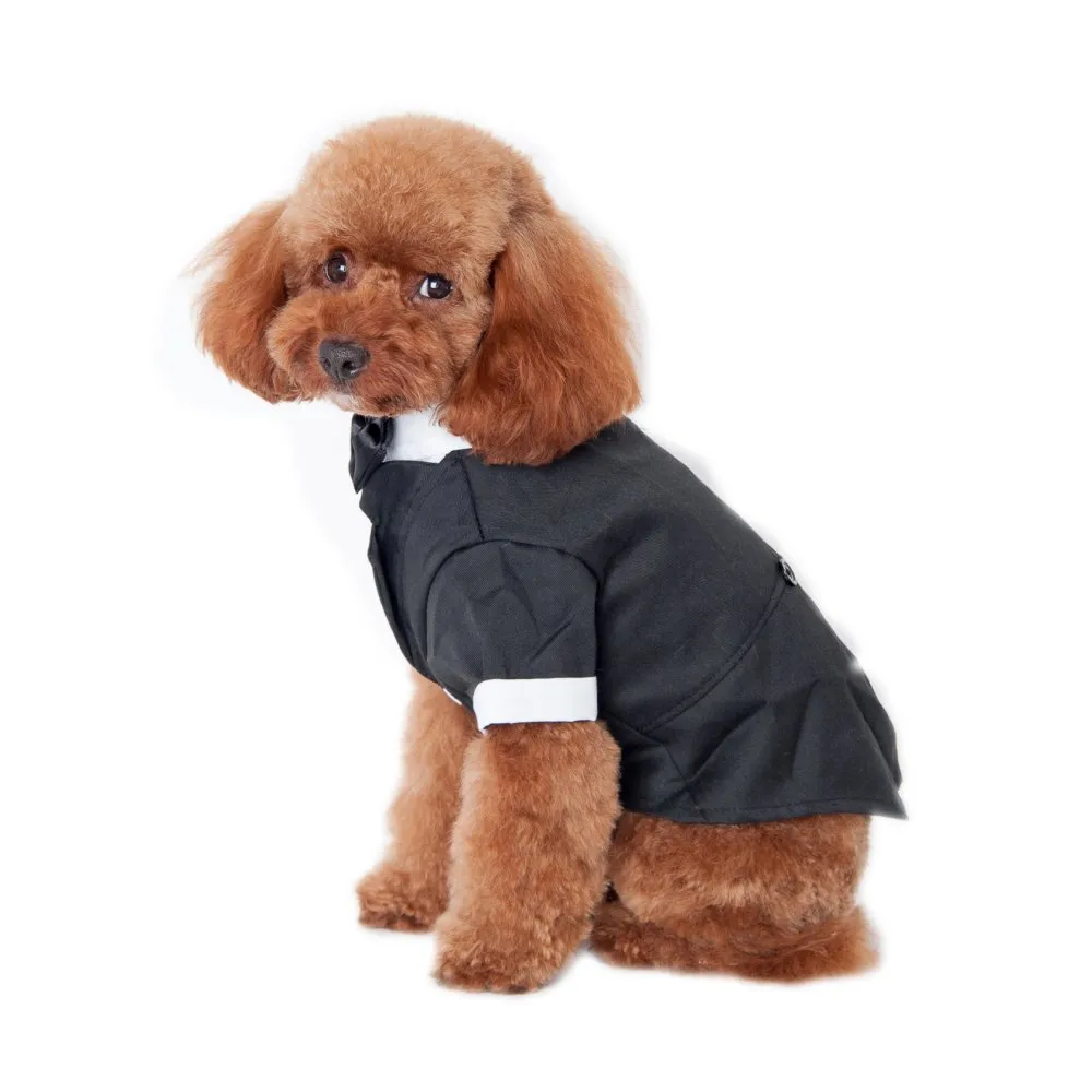 Keysui Pet Dog Business Suit Suspenders Clothes, Brown, XXL - immagine 2