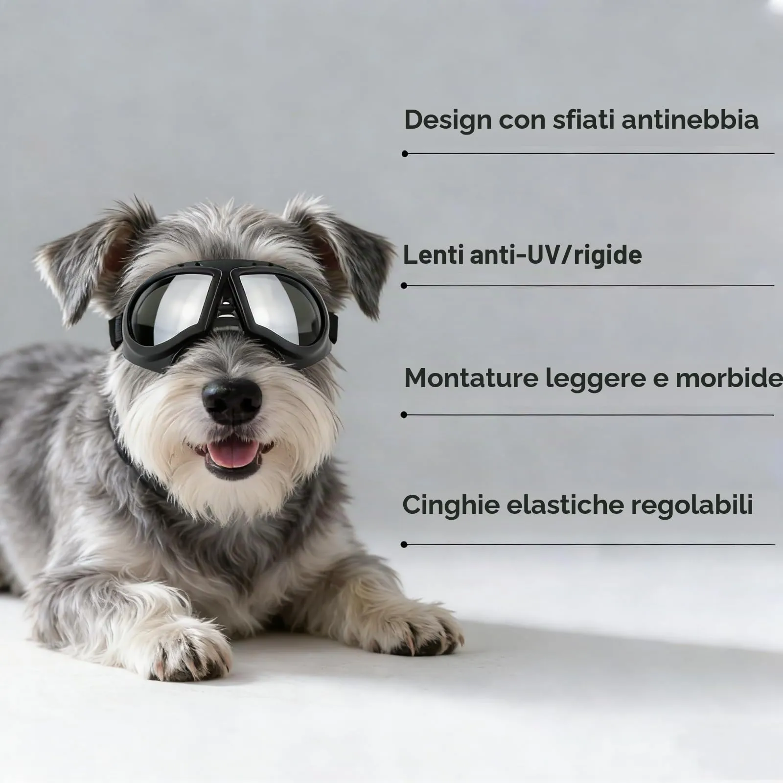 NAMSAN Occhiali da Sole per Cani, Regolabili e Anti-UV, per Taglie Piccola e Media - immagine 3