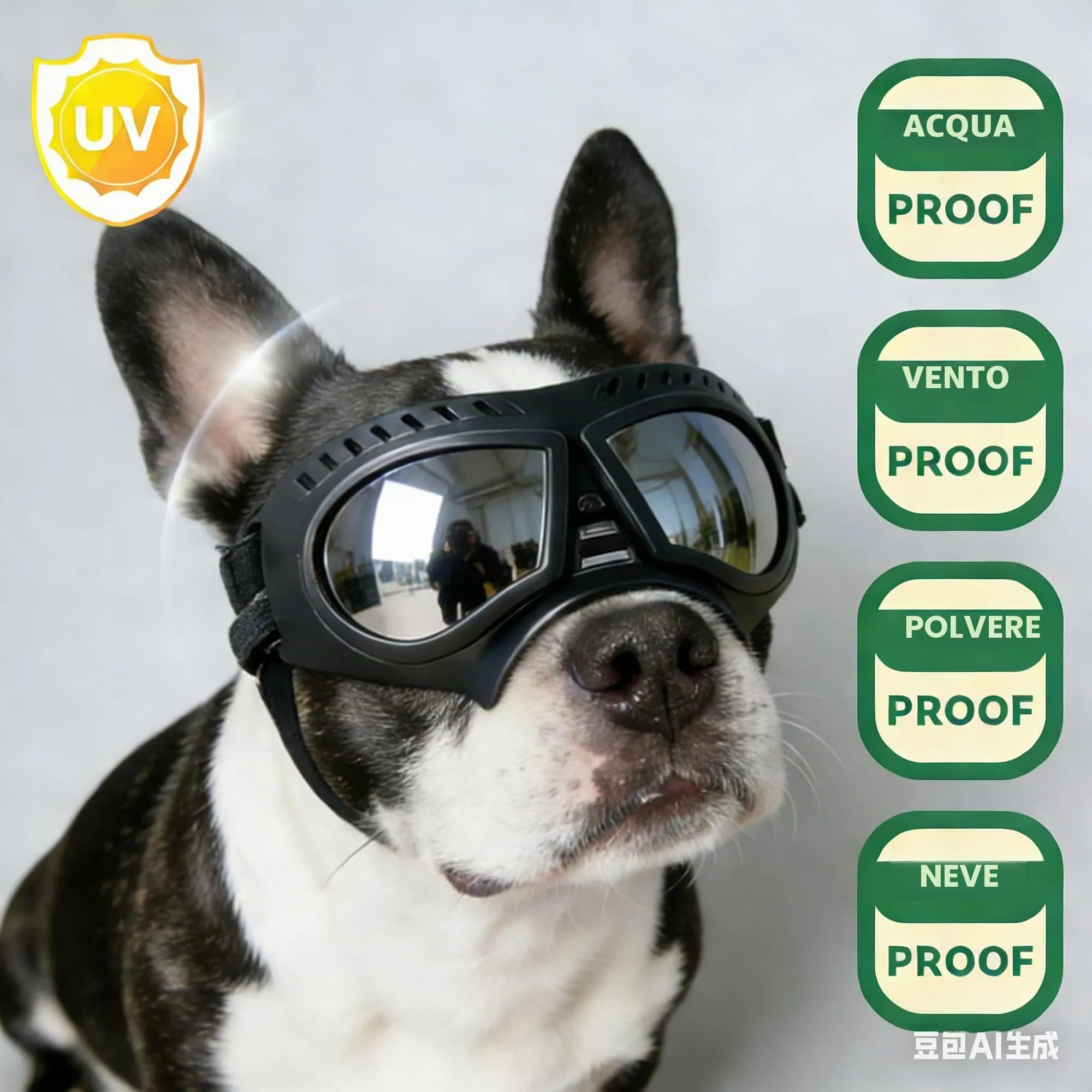 NAMSAN Occhiali da Sole per Cani, Regolabili e Anti-UV, per Taglie Piccola e Media - immagine 4