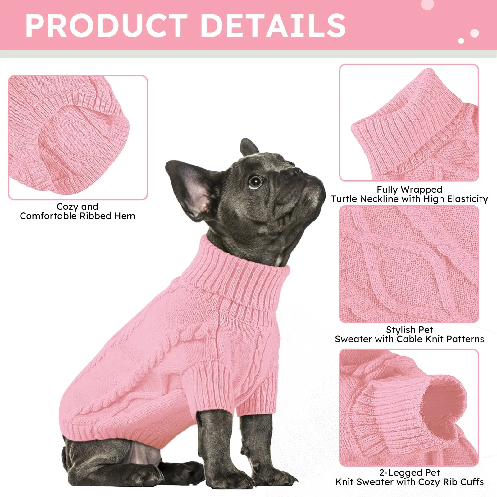 Queenmore Maglione per Cani, Taglia L - immagine 3