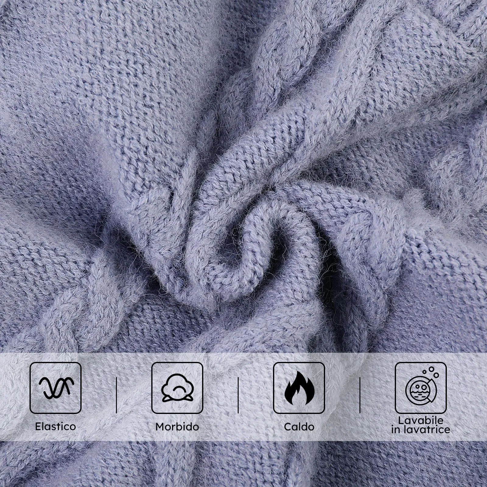 Queenmore Maglione Caldo a Collo Alto per Cani e Gatti, Grigio, XL - immagine 2