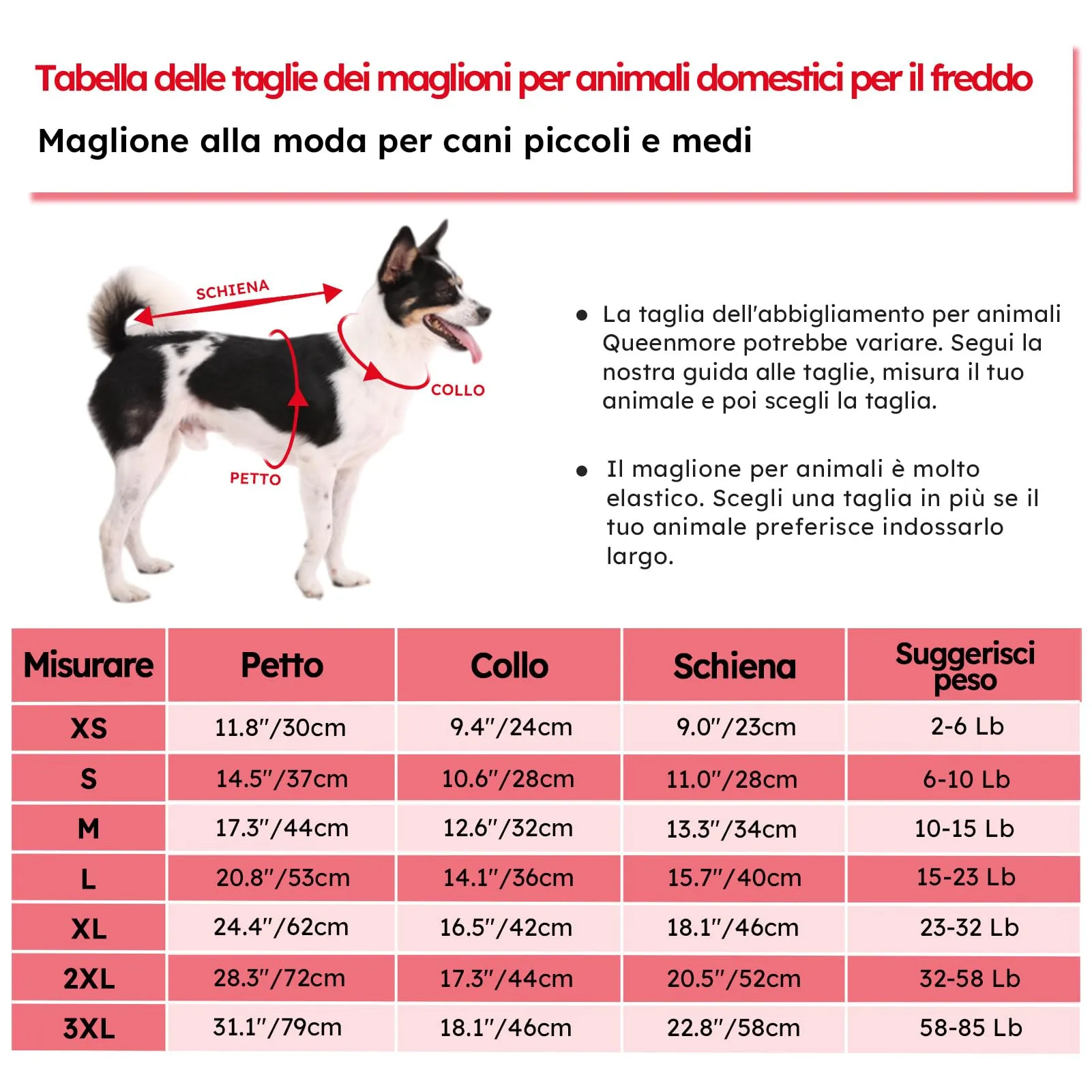 Queenmore Maglione a Trecce per Cani di Piccola Taglia, Rosso, XS - immagine 4