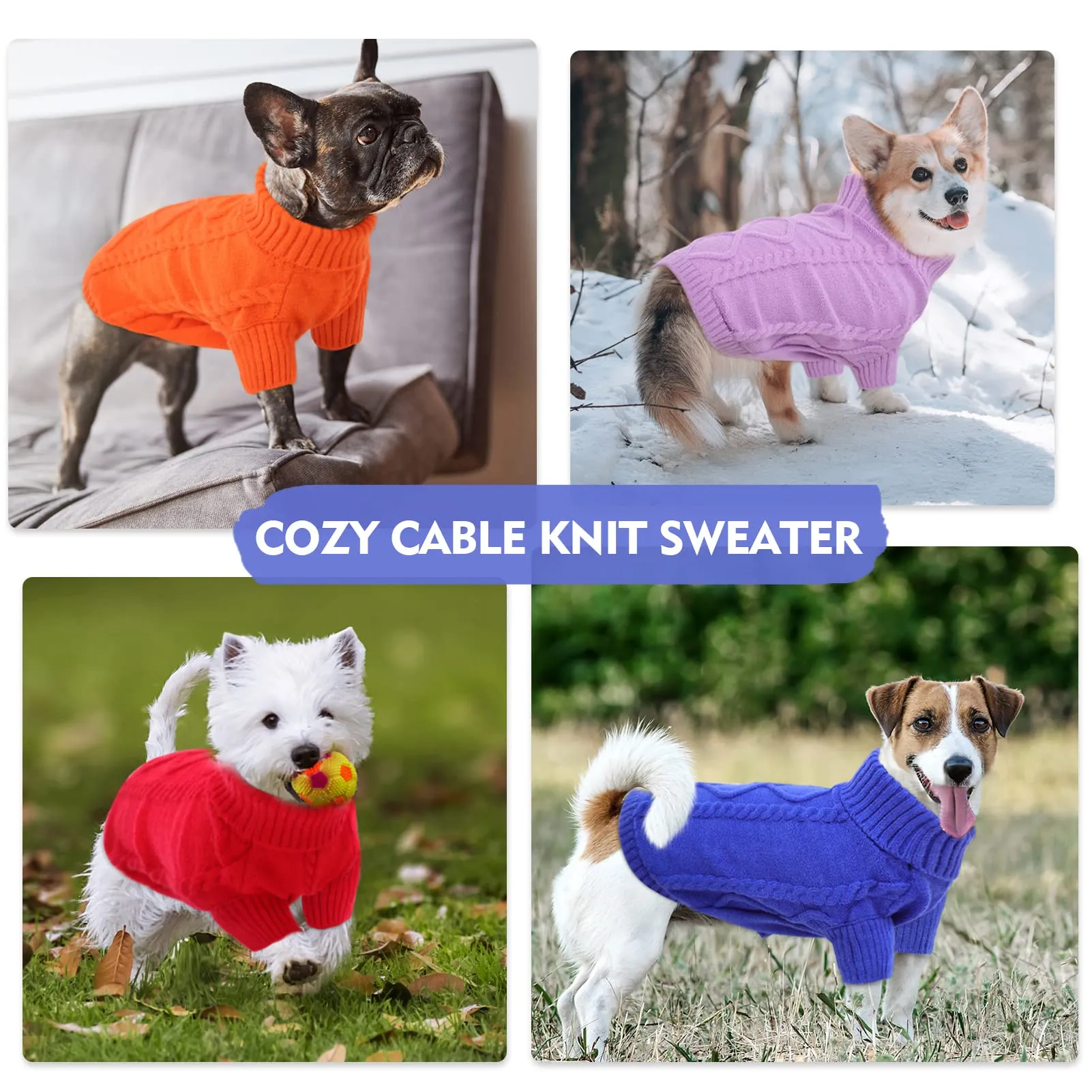 Queenmore Maglione per Cani Bassotto Caldo Elastico, Arancione, Taglia M - immagine 8