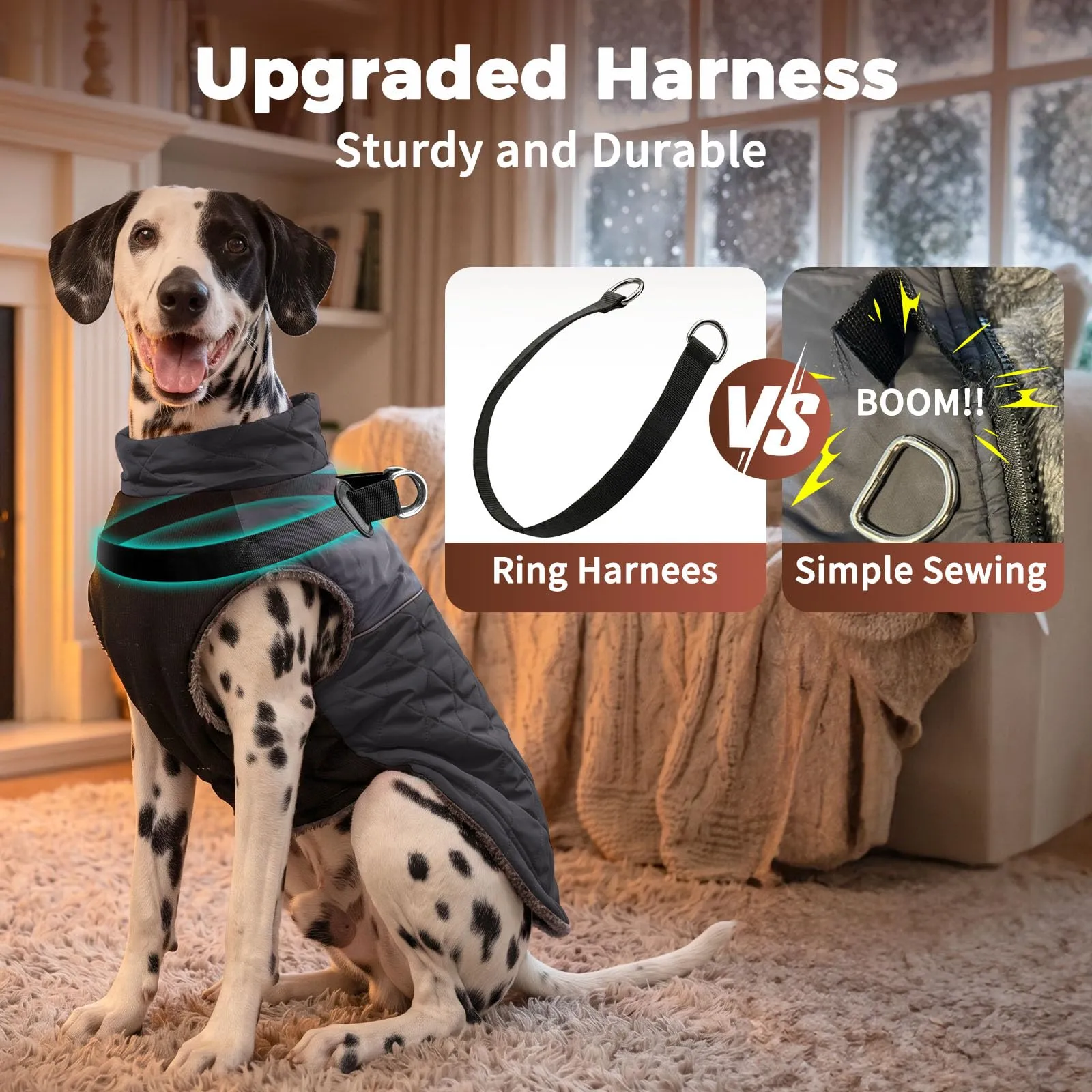 JoyDaog Cappotto Invernale Impermeabile per Cani di Taglia Grande, XXX-Large - immagine 2