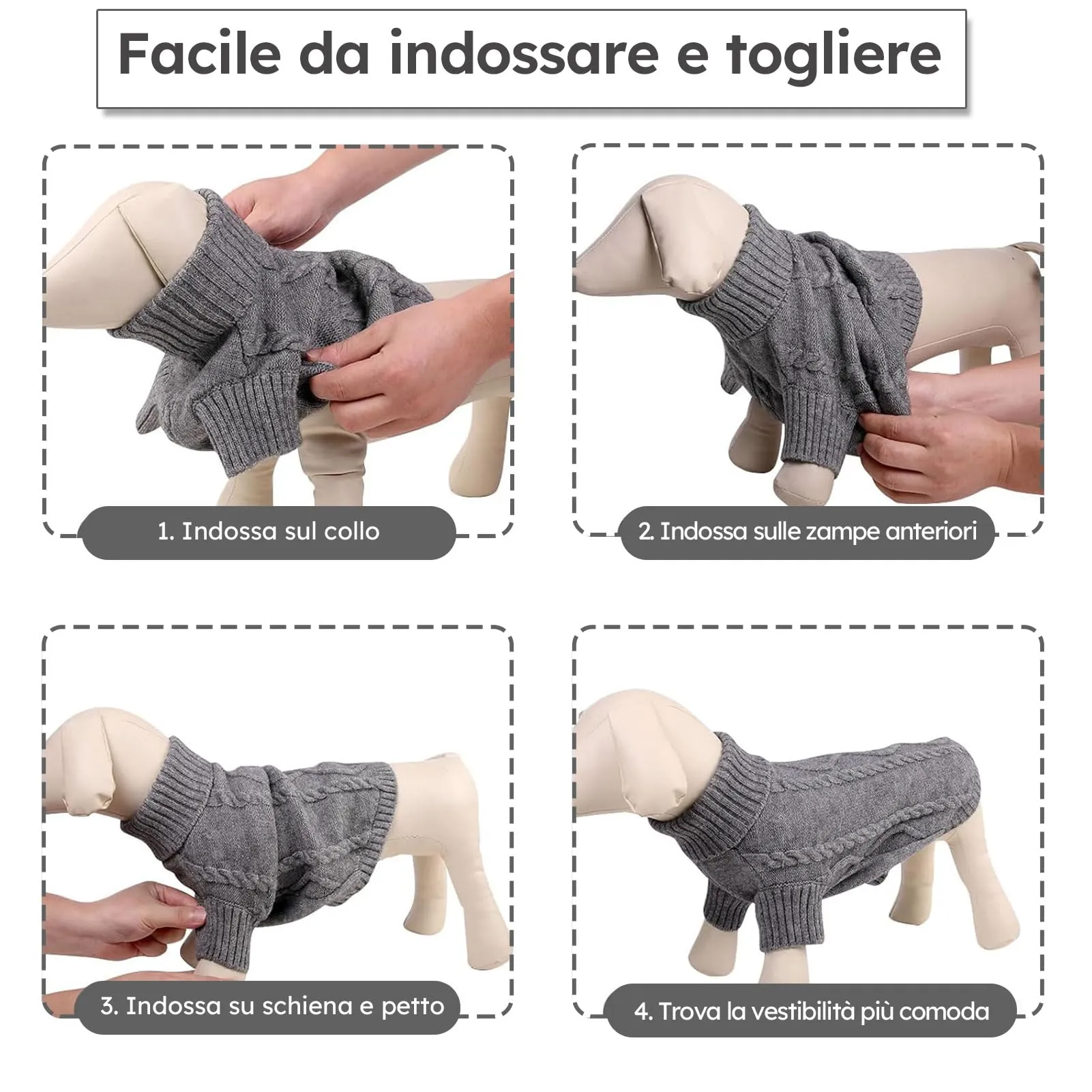 Queenmore Maglione per Cani Taglia L - immagine 5