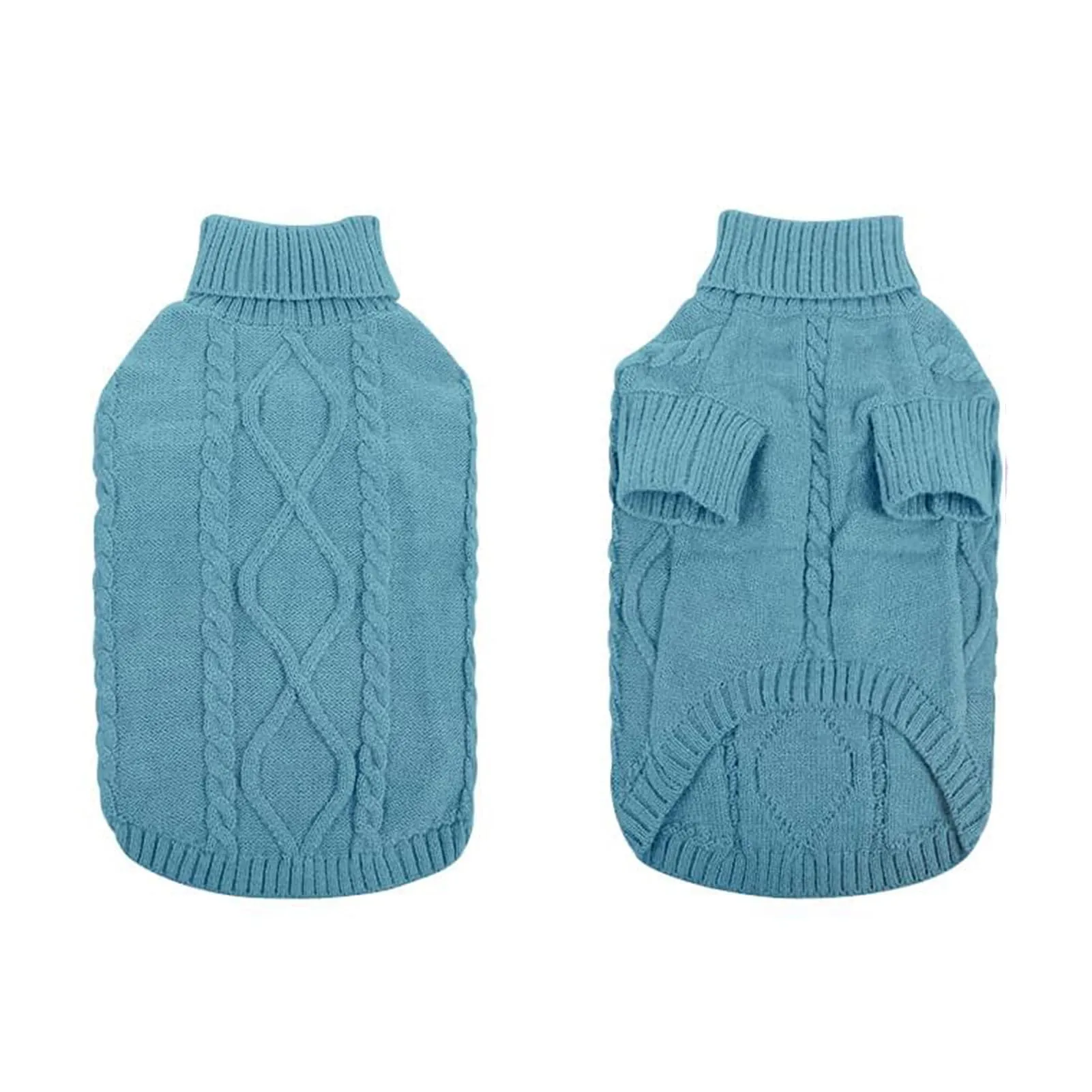 Queenmore Maglione a Collo Alto per Cani di Piccola Taglia, Teal, Taglia S - immagine 8