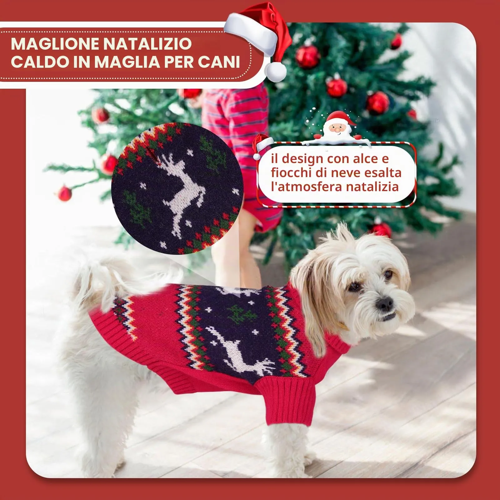 Queenmore Maglione Natale per Cane, Taglia S - immagine 4