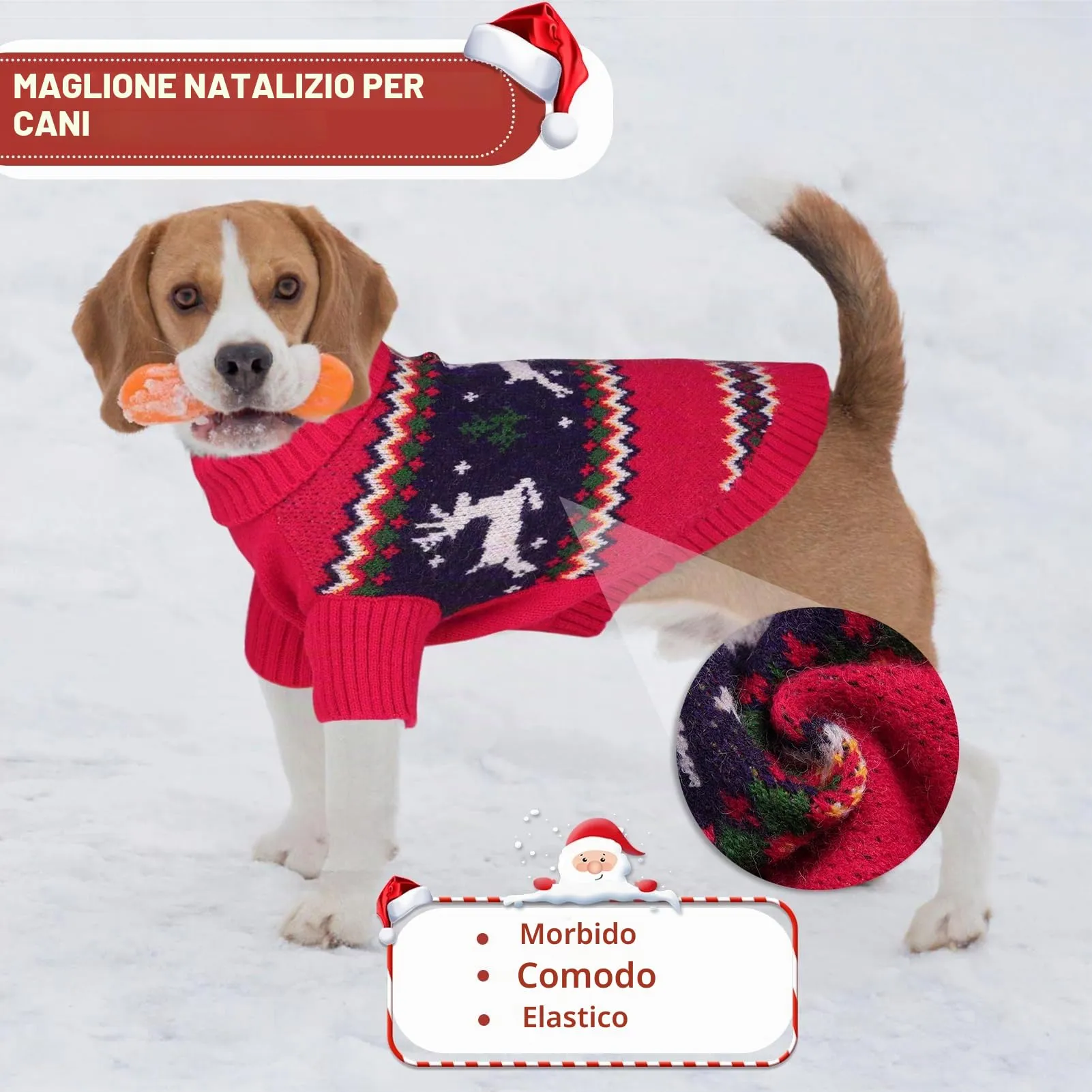 Queenmore Maglione Natale per Cane, Taglia S - immagine 5