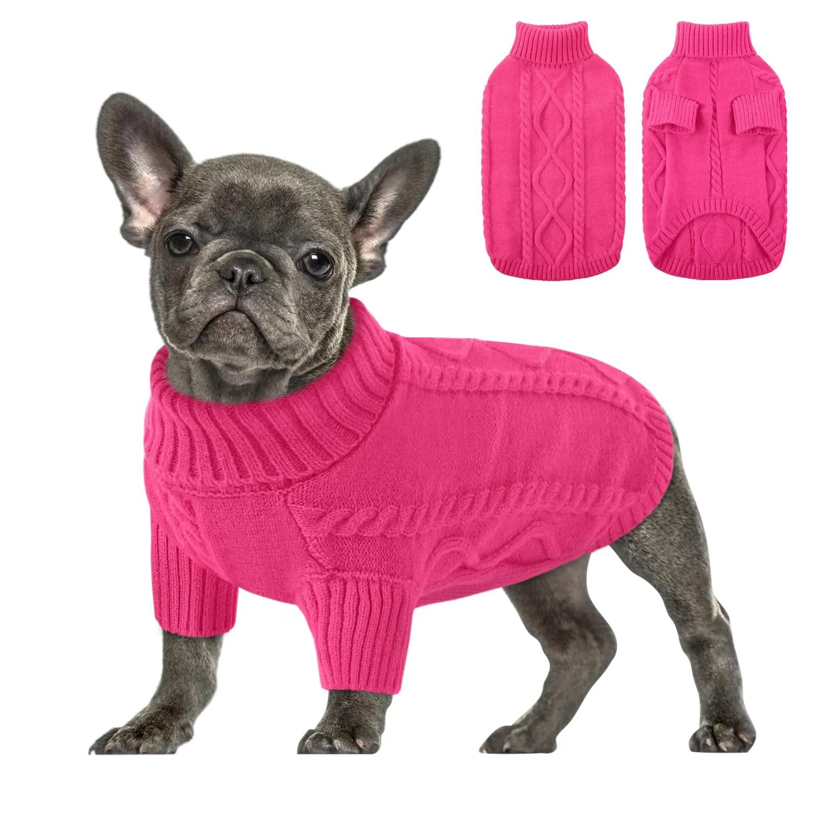 Queenmore Maglione per Cani Bassotto Caldo Elastico con Collo Alto Ritorto - immagine 1