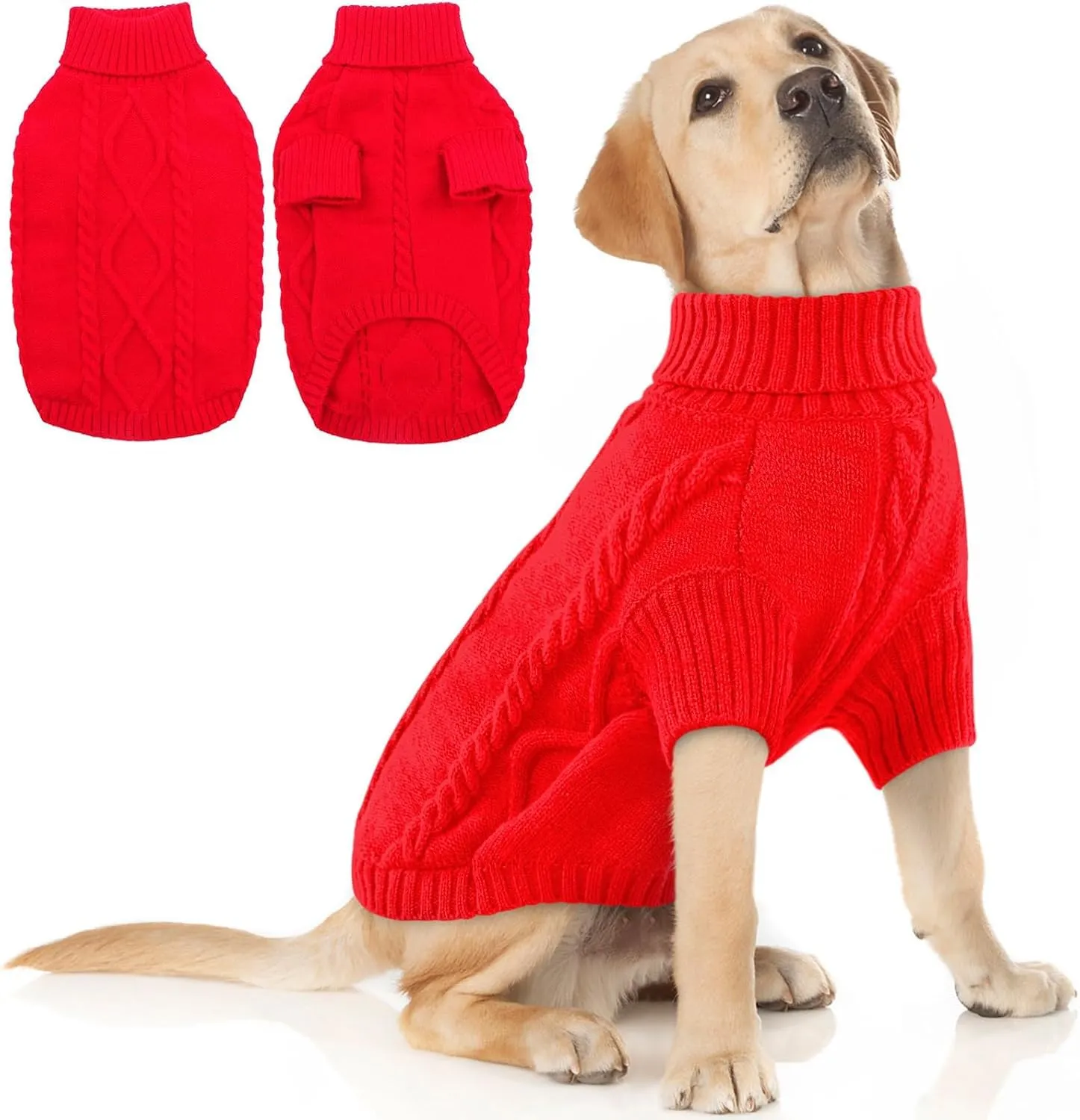 Queenmore Maglione per Cani, Rosso, 2XL - immagine 1